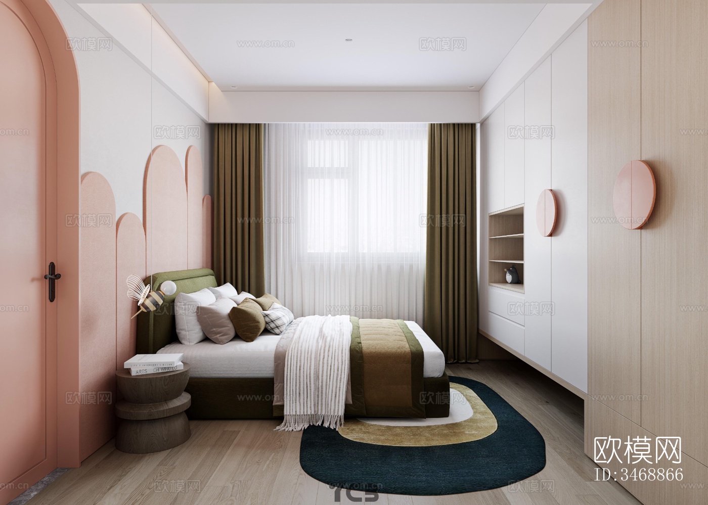 现代平层效果图下载（渲染图6）