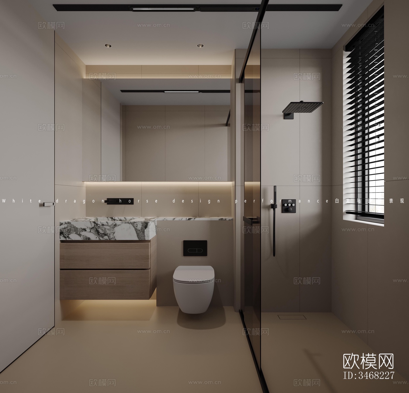 现代大平层效果图下载（渲染图15）