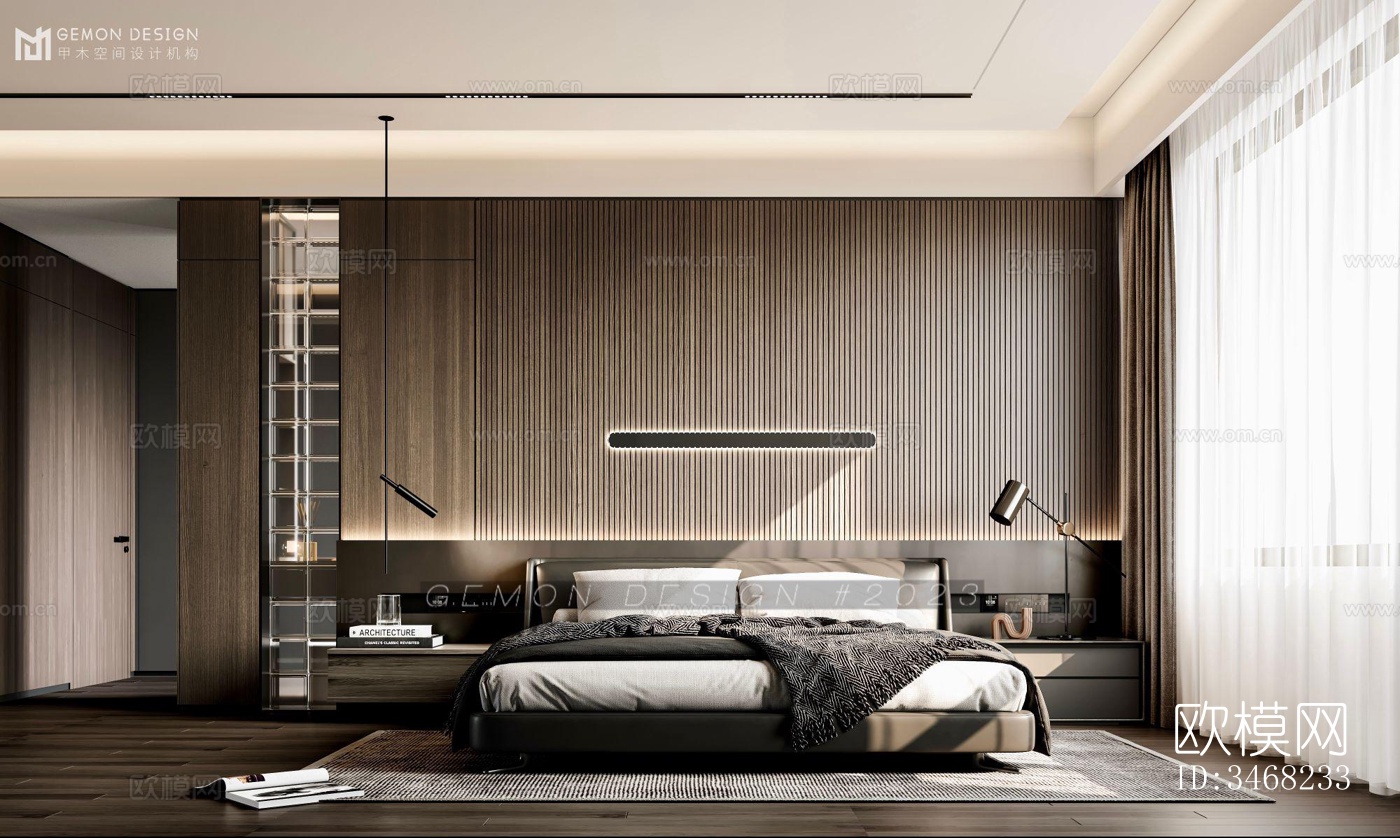 现代大平层效果图下载（渲染图10）