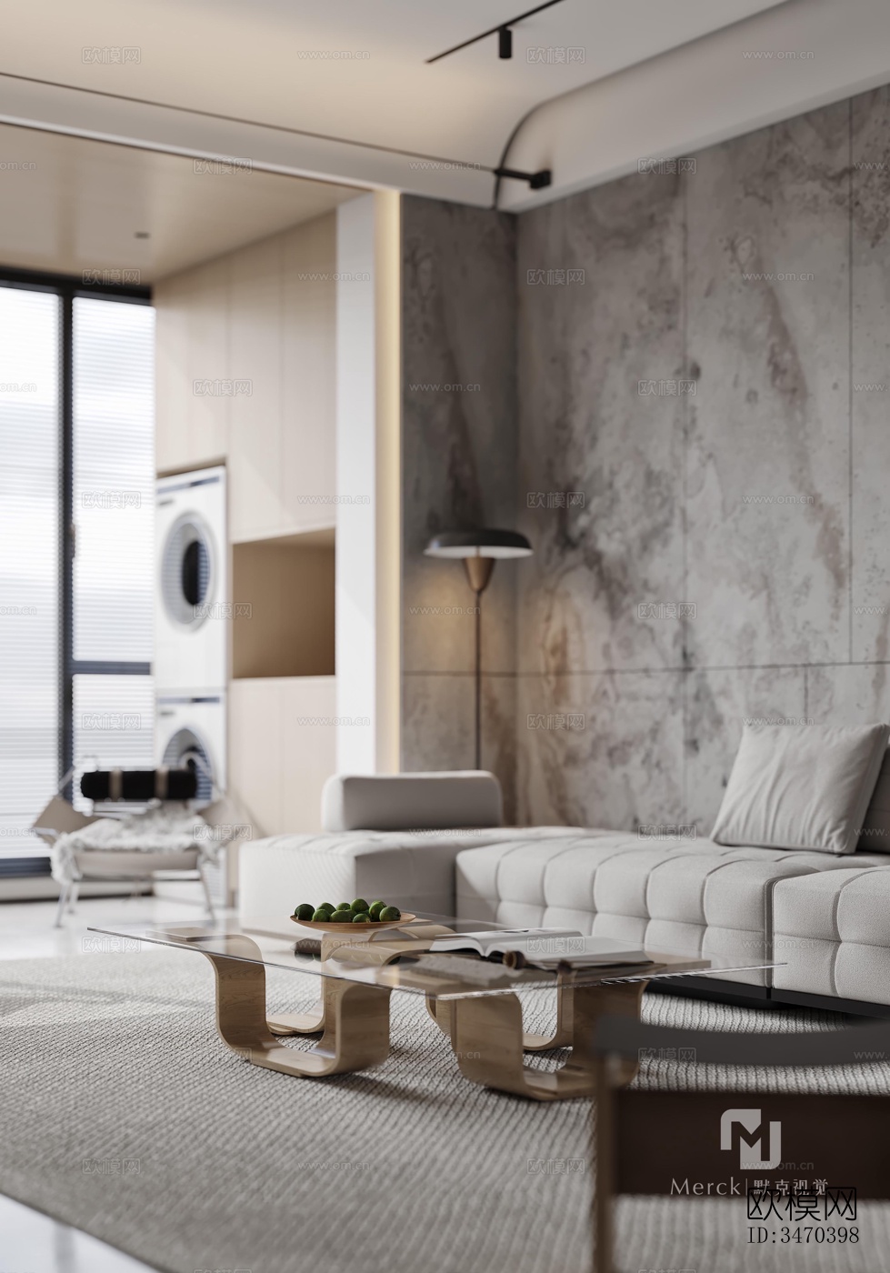 现代平层效果图下载（渲染图11）