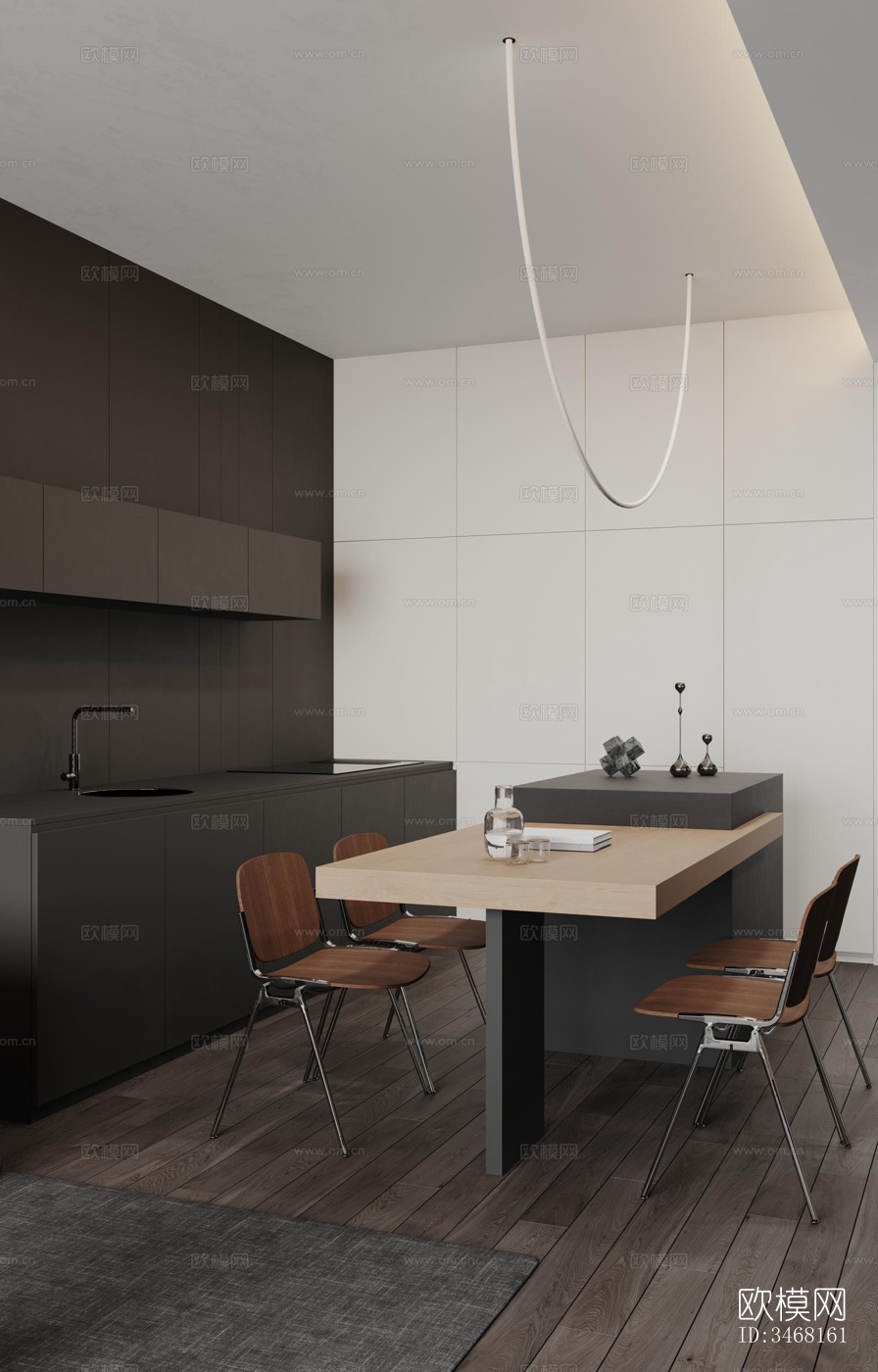 现代大平层效果图下载（渲染图8）