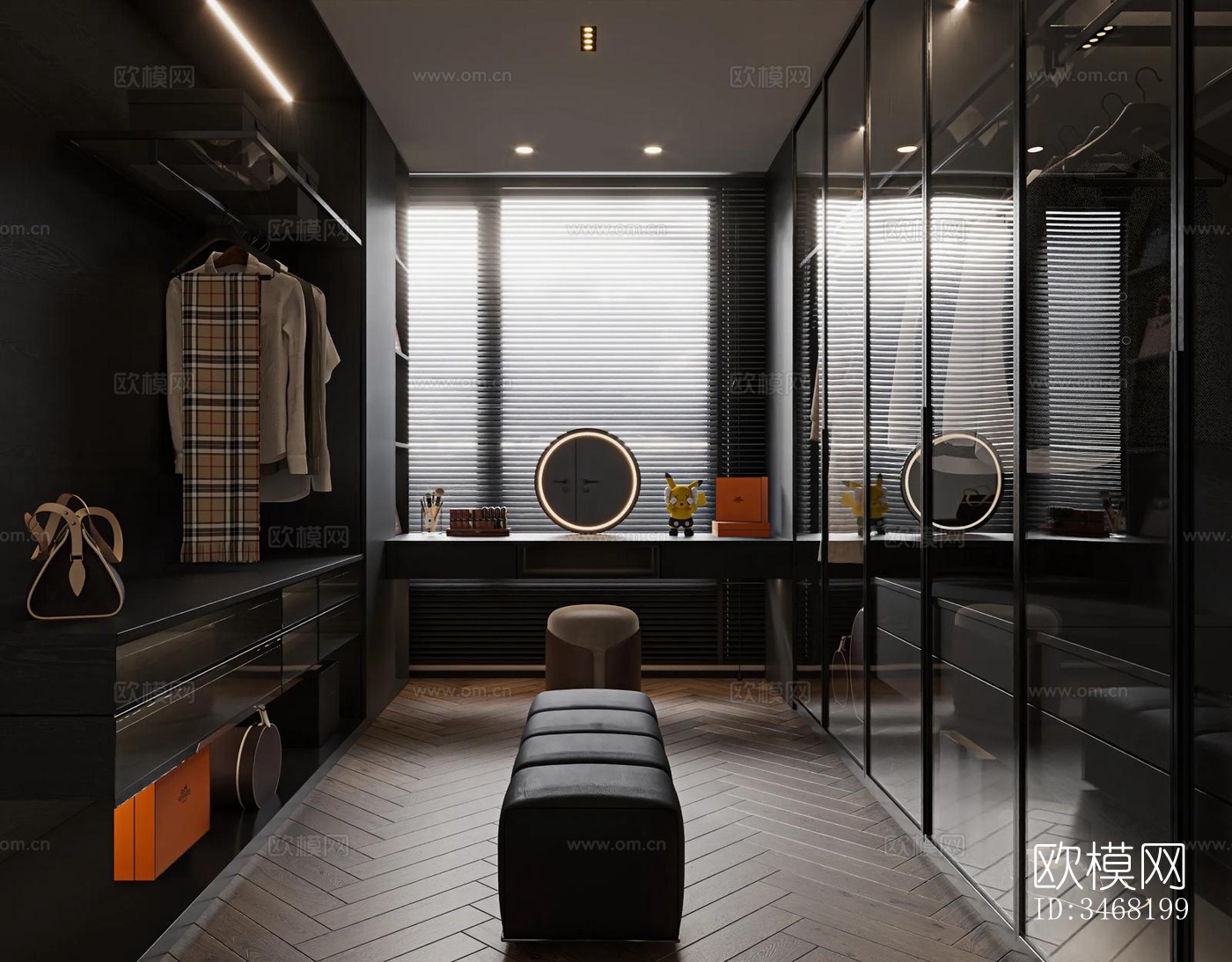 现代大平层效果图下载（渲染图9）