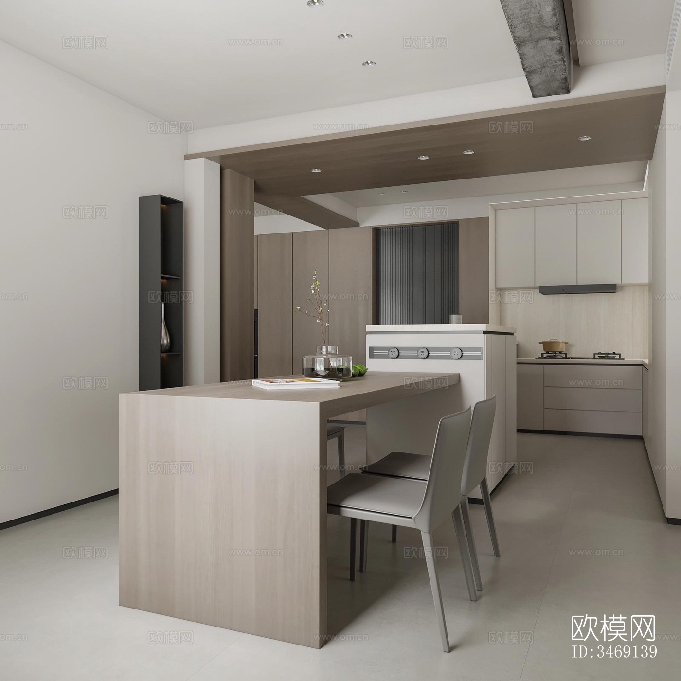 现代平层效果图下载（渲染图9）