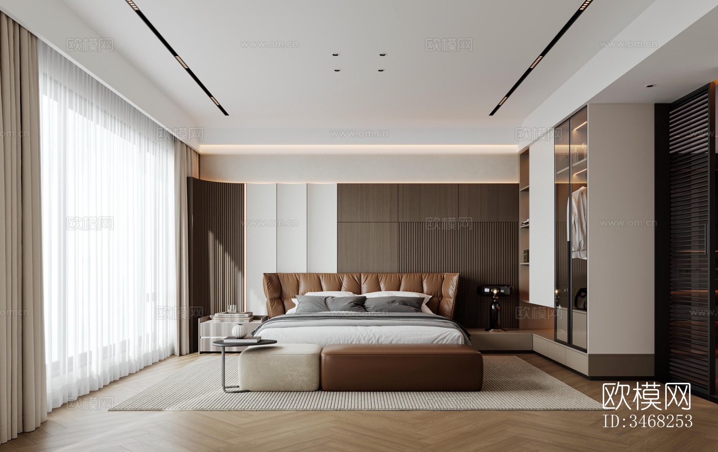 现代大平层效果图下载（渲染图10）