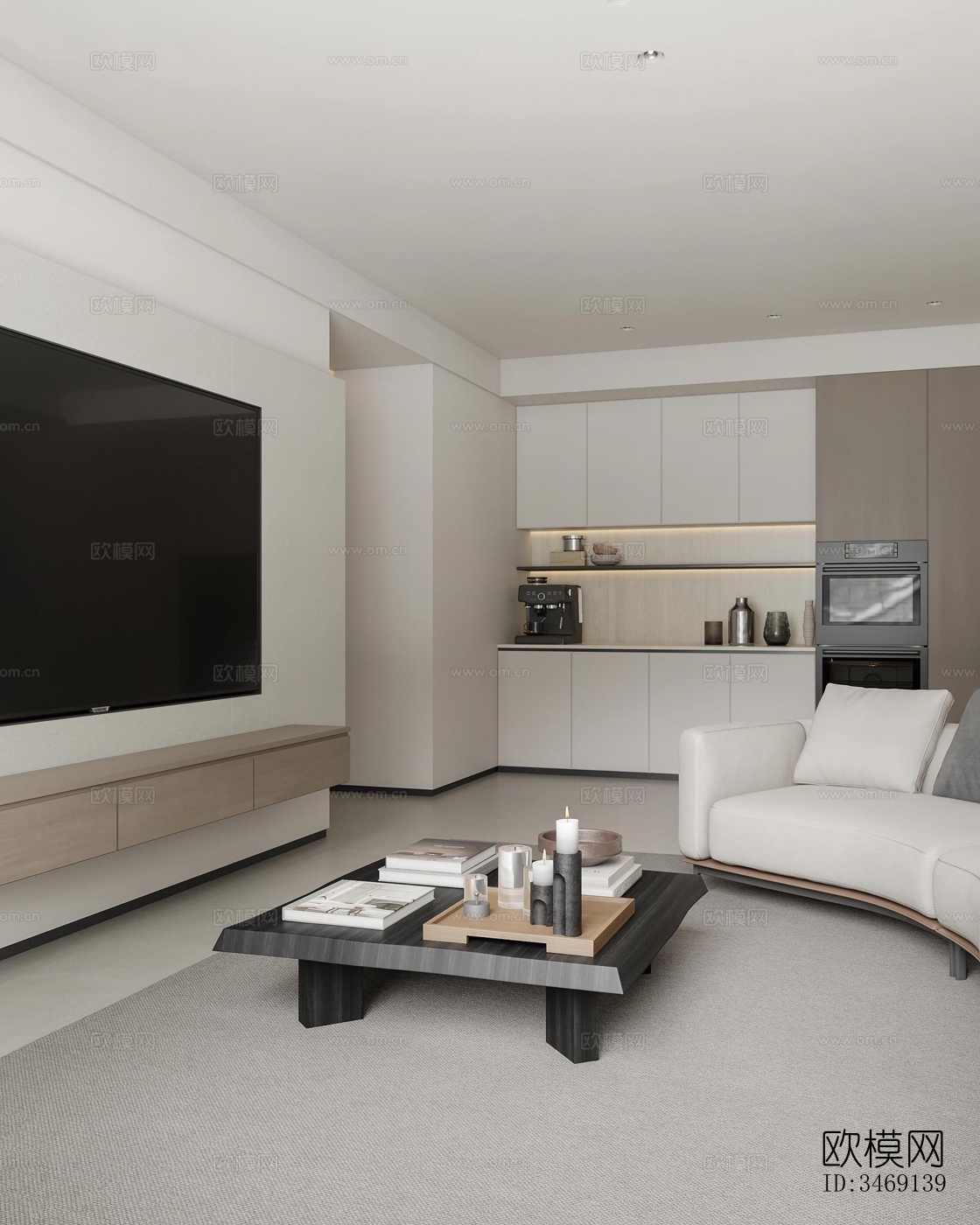 现代平层效果图下载（渲染图13）