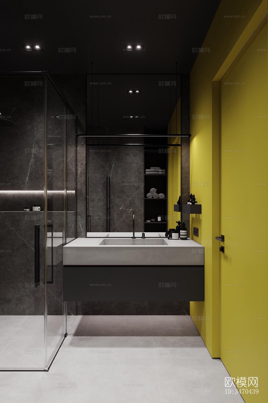 现代平层效果图下载（渲染图17）