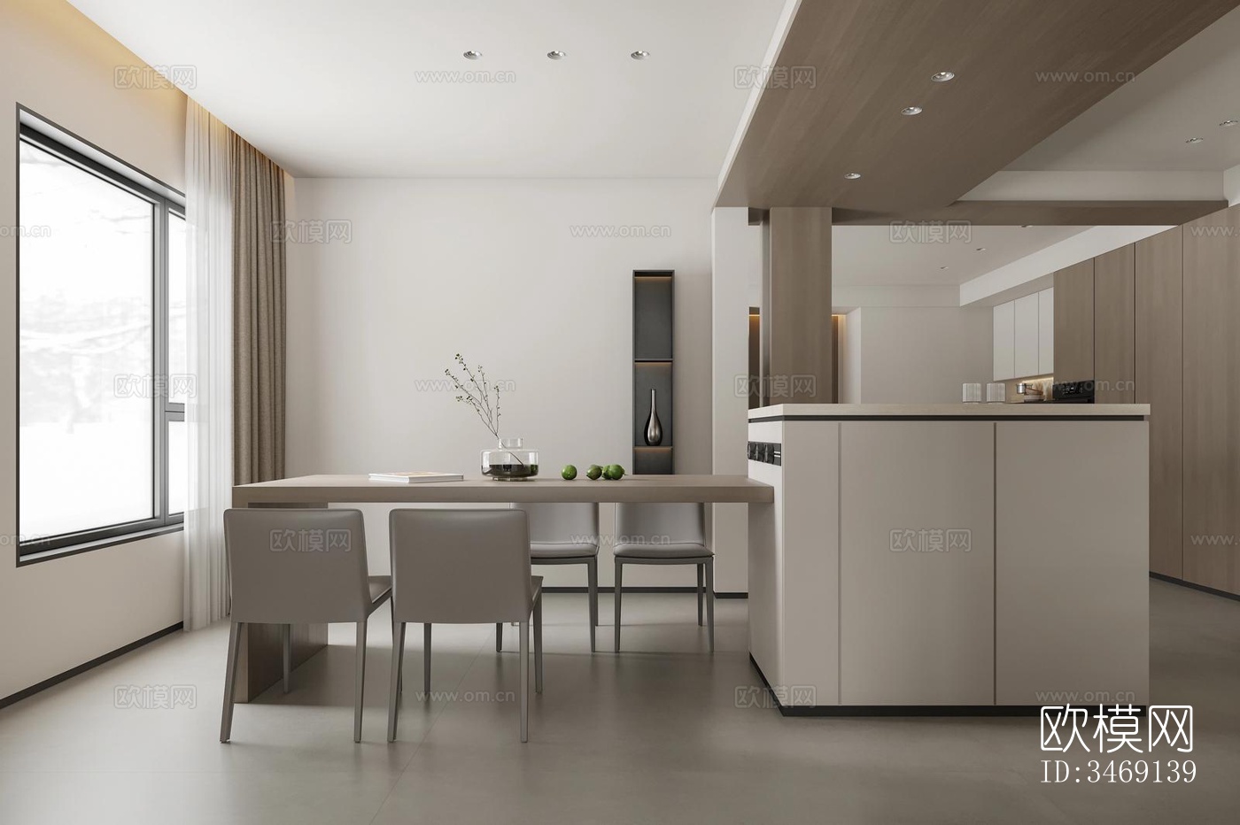 现代平层效果图下载（渲染图10）