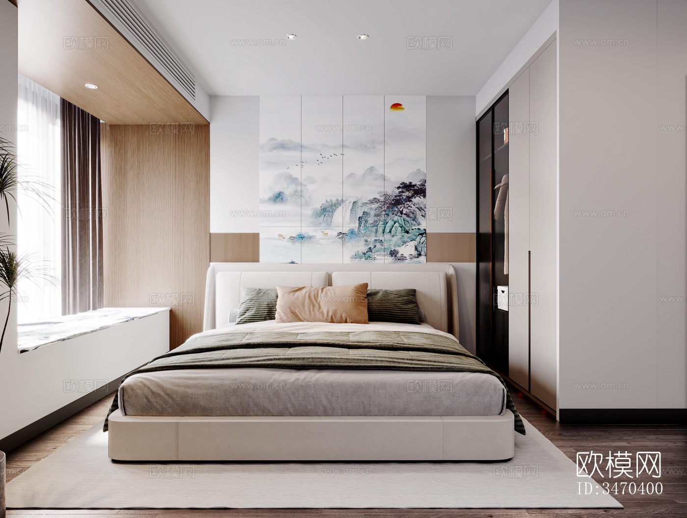 现代平层效果图下载（渲染图5）