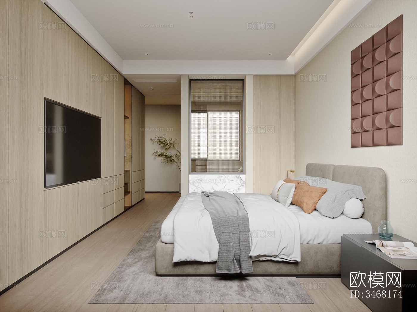 现代大平层效果图下载（渲染图10）