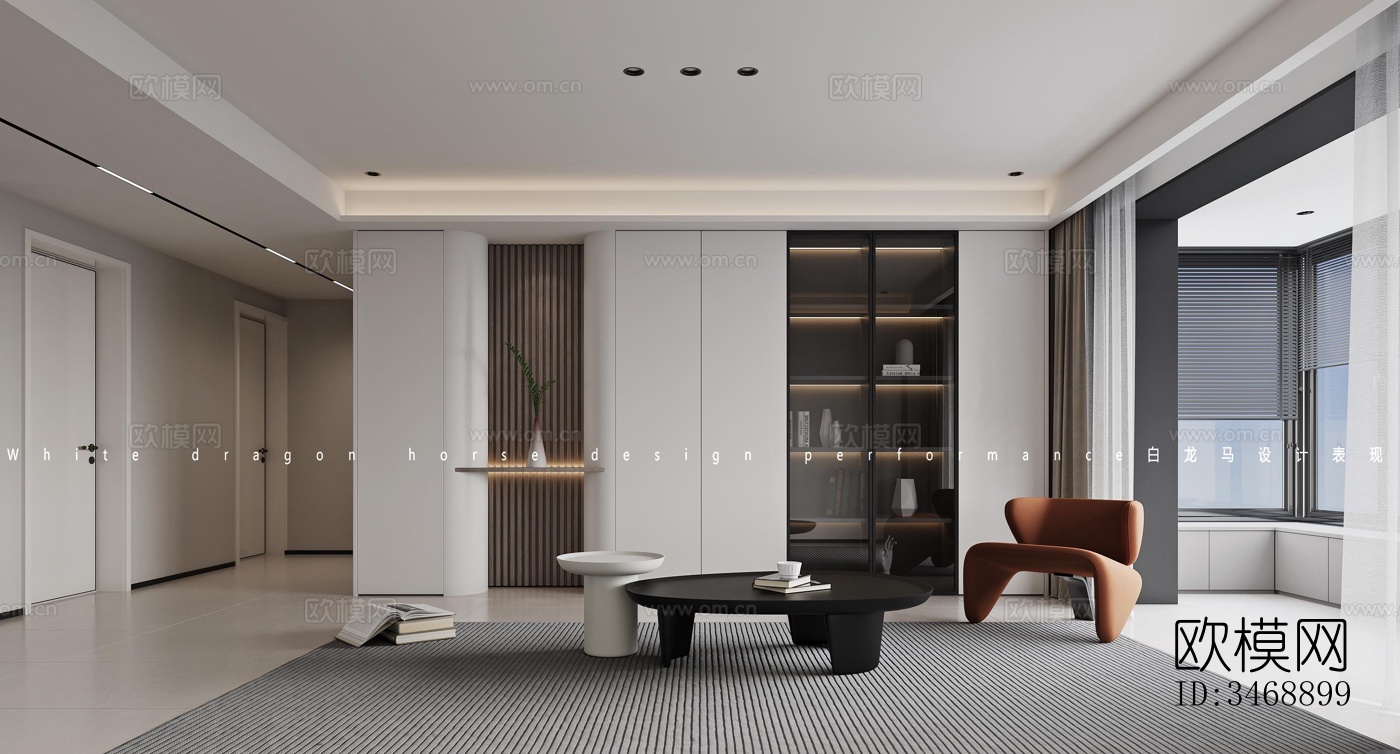 现代平层效果图下载（渲染图5）