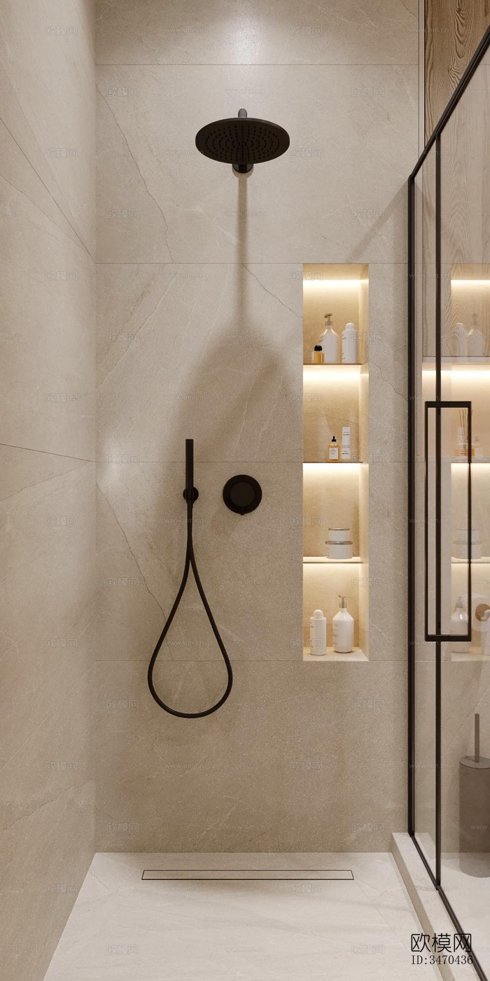 现代平层效果图下载（渲染图7）