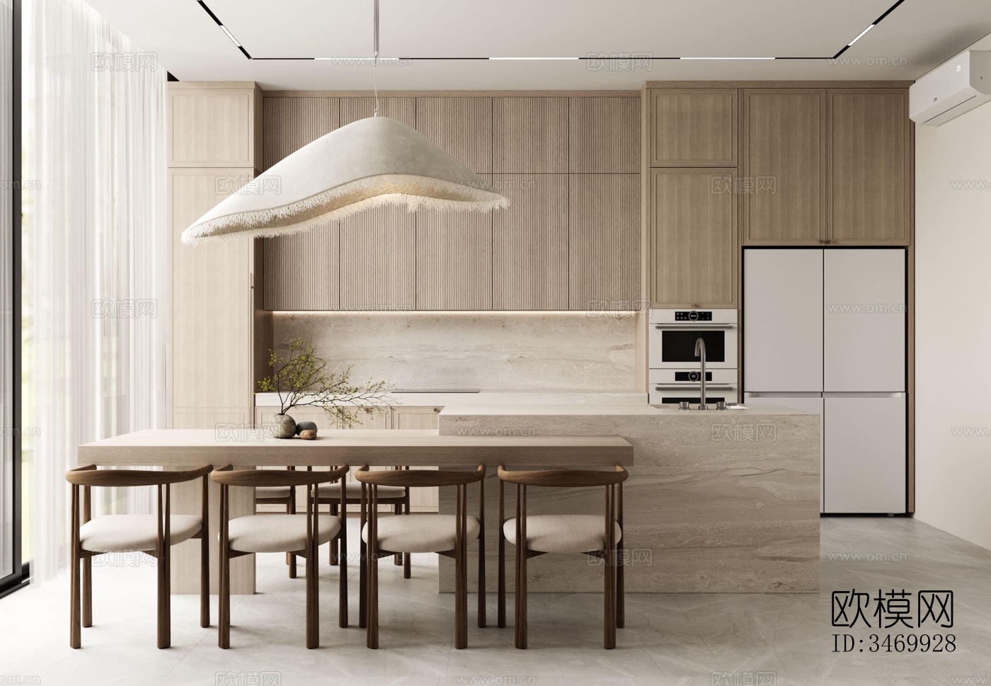 现代平层效果图下载（渲染图10）