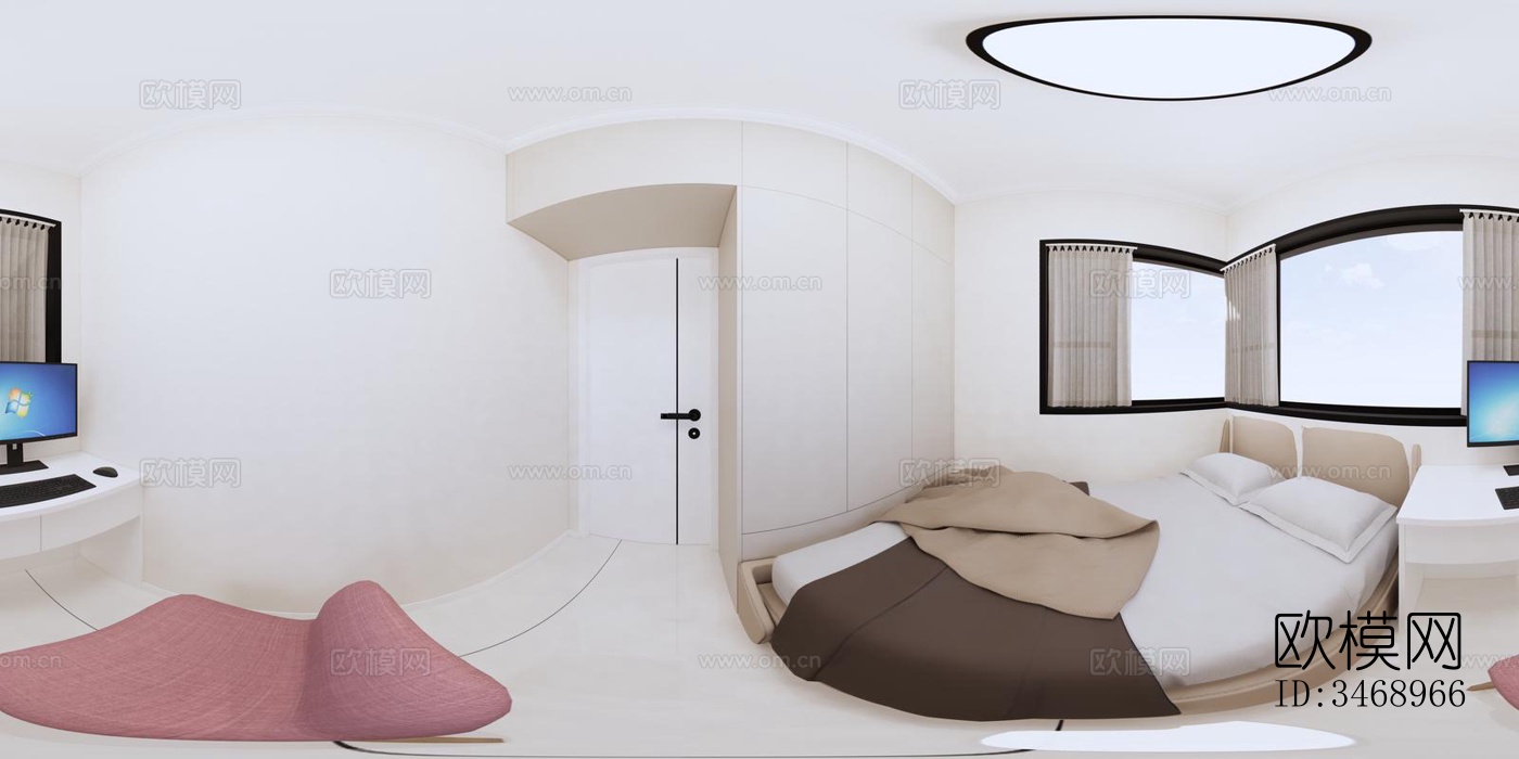 现代平层效果图下载（渲染图4）