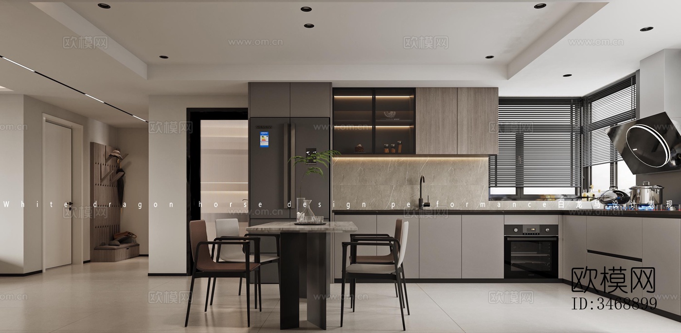 现代平层效果图下载（渲染图8）