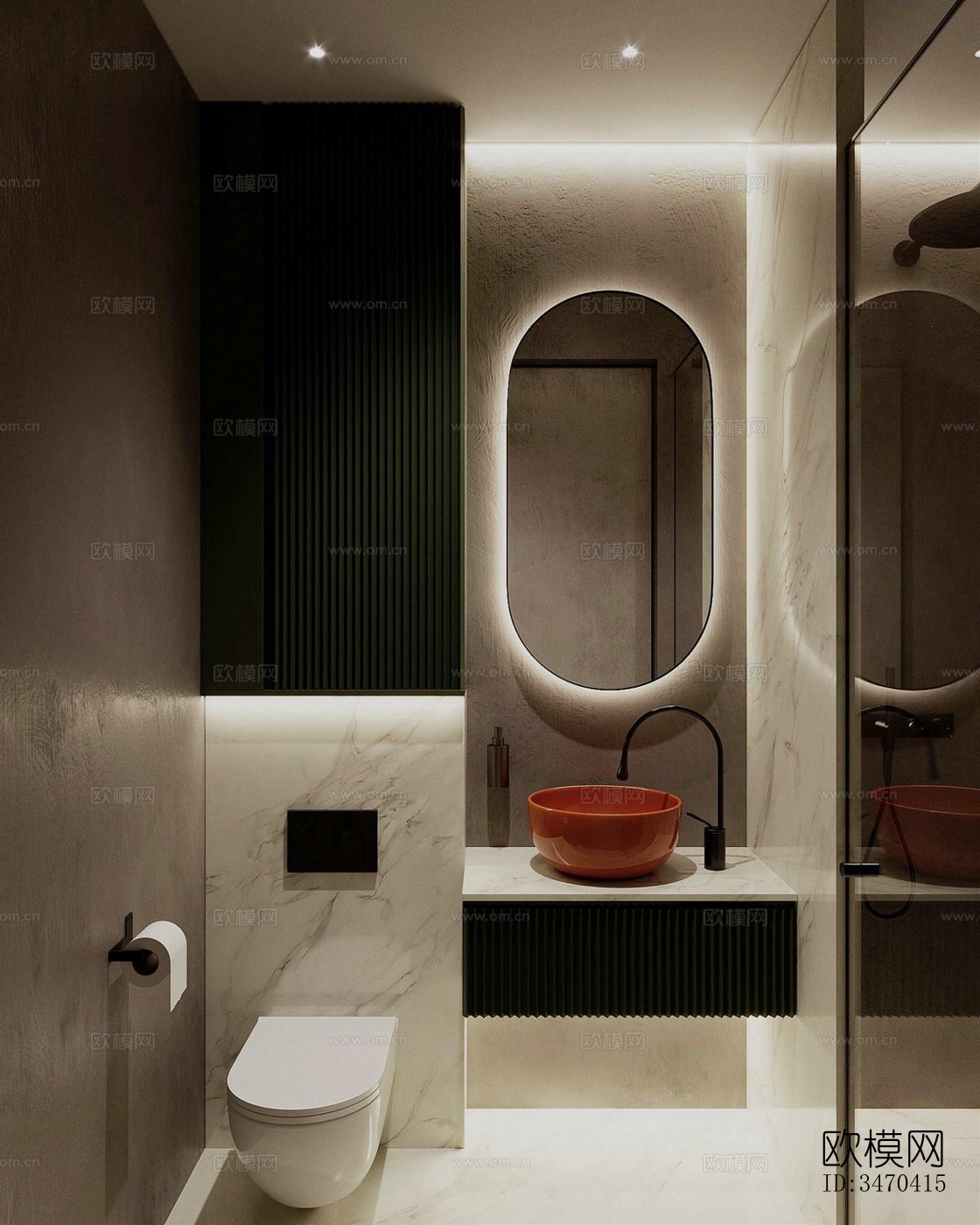 现代平层效果图下载（渲染图4）