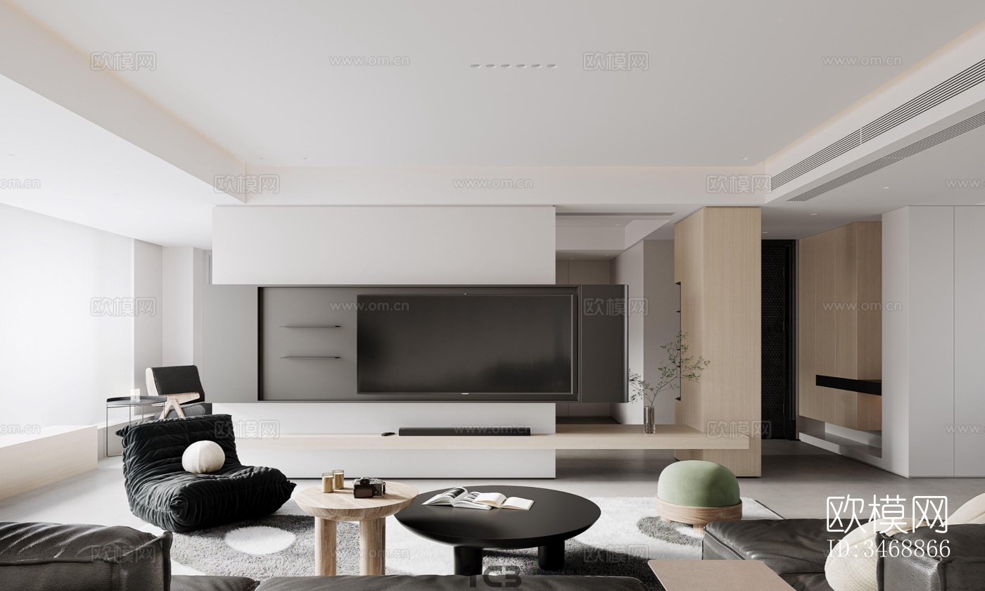 现代平层效果图下载（渲染图2）