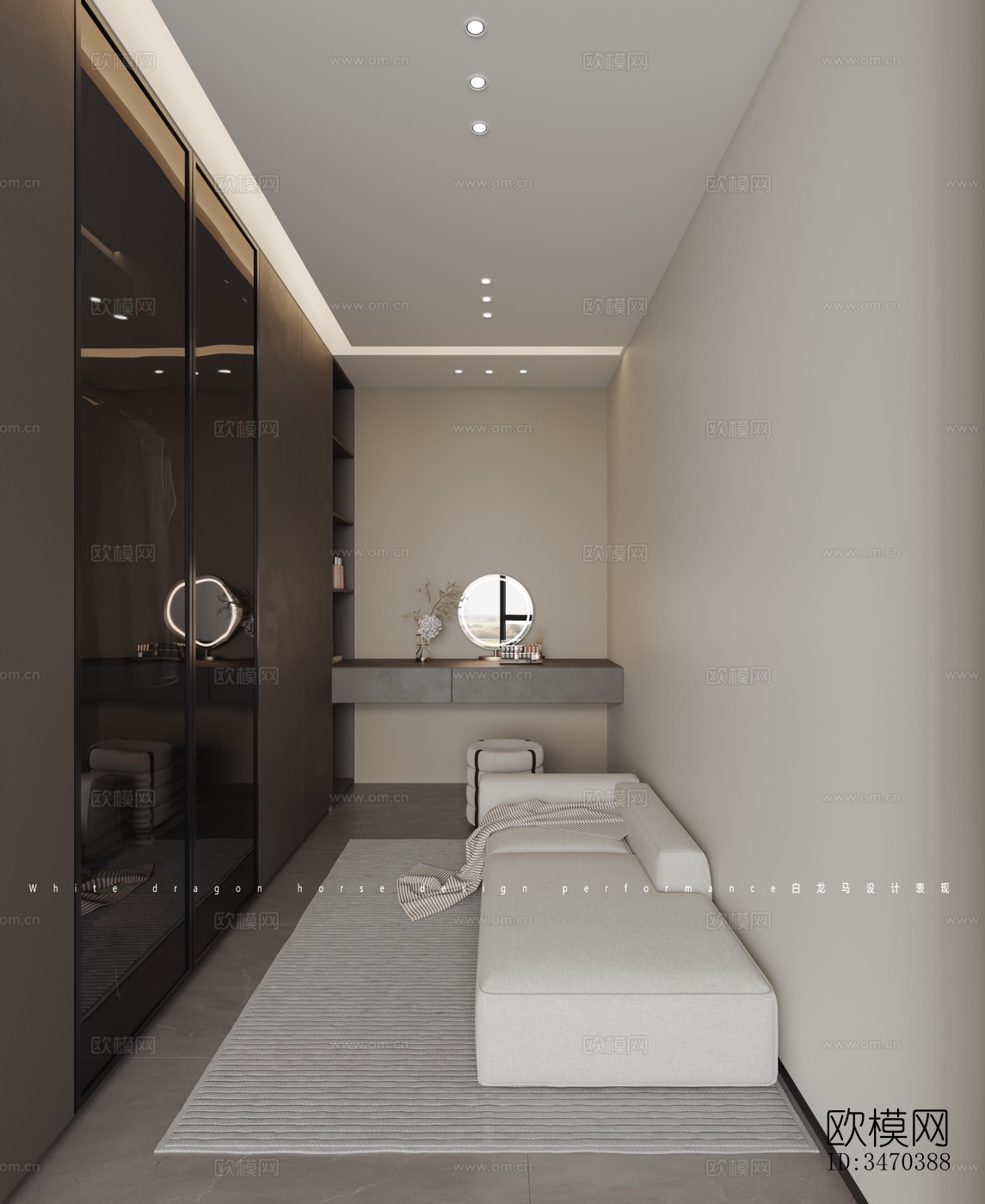 现代平层效果图下载（渲染图3）