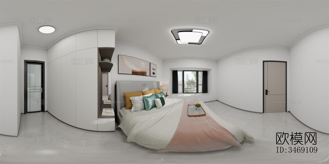 现代平层效果图下载（渲染图11）