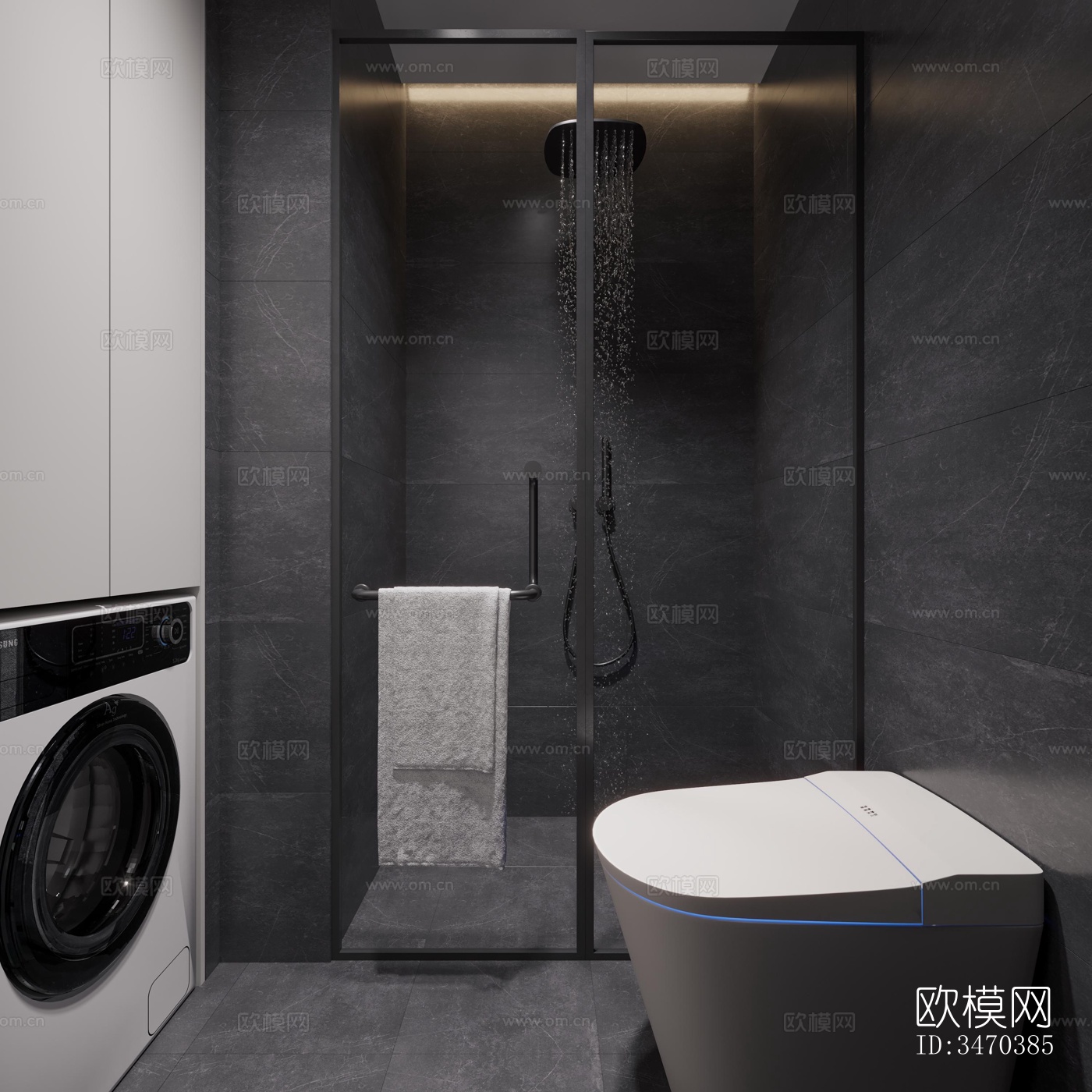 现代平层效果图下载（渲染图4）