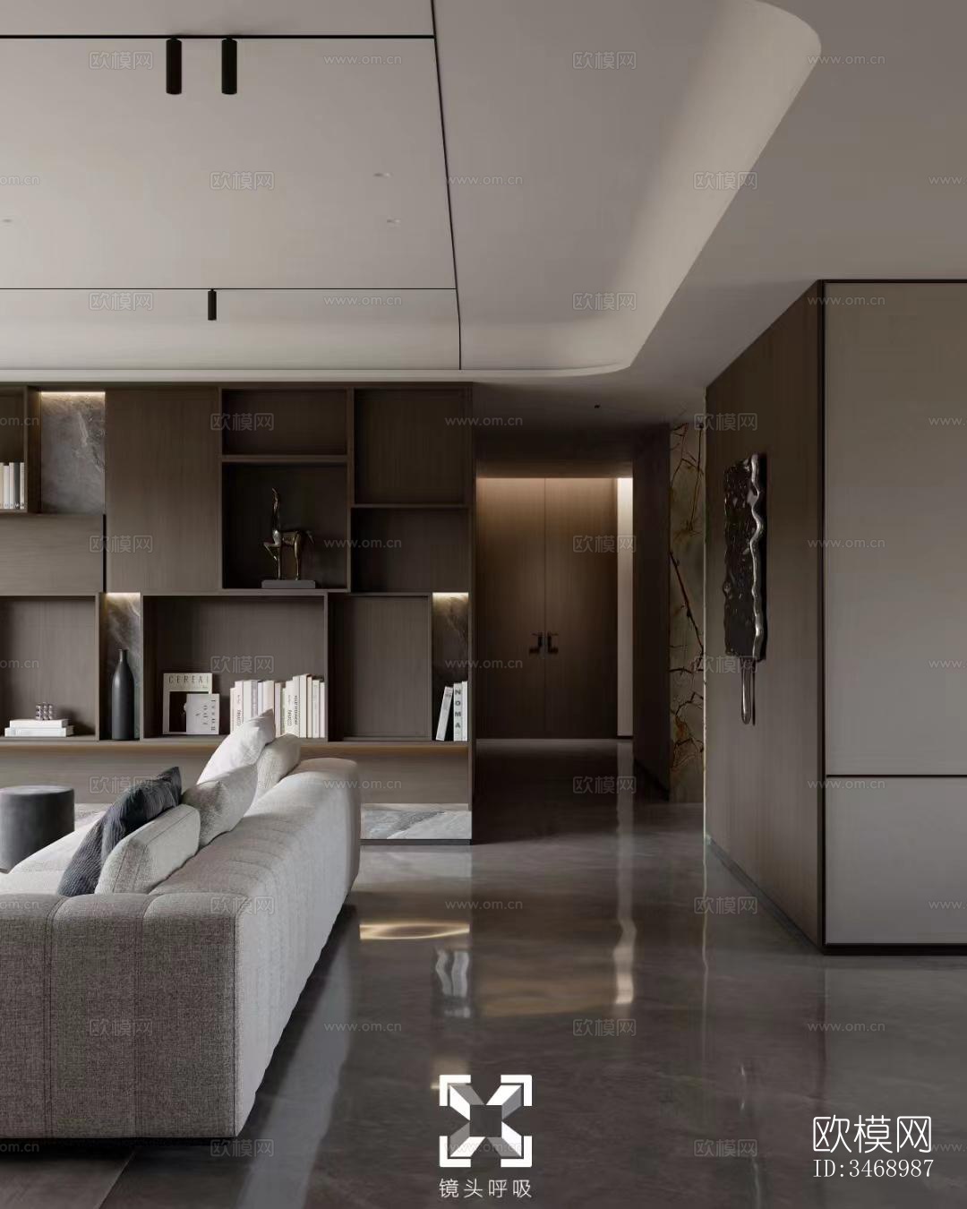 现代平层效果图下载（渲染图3）