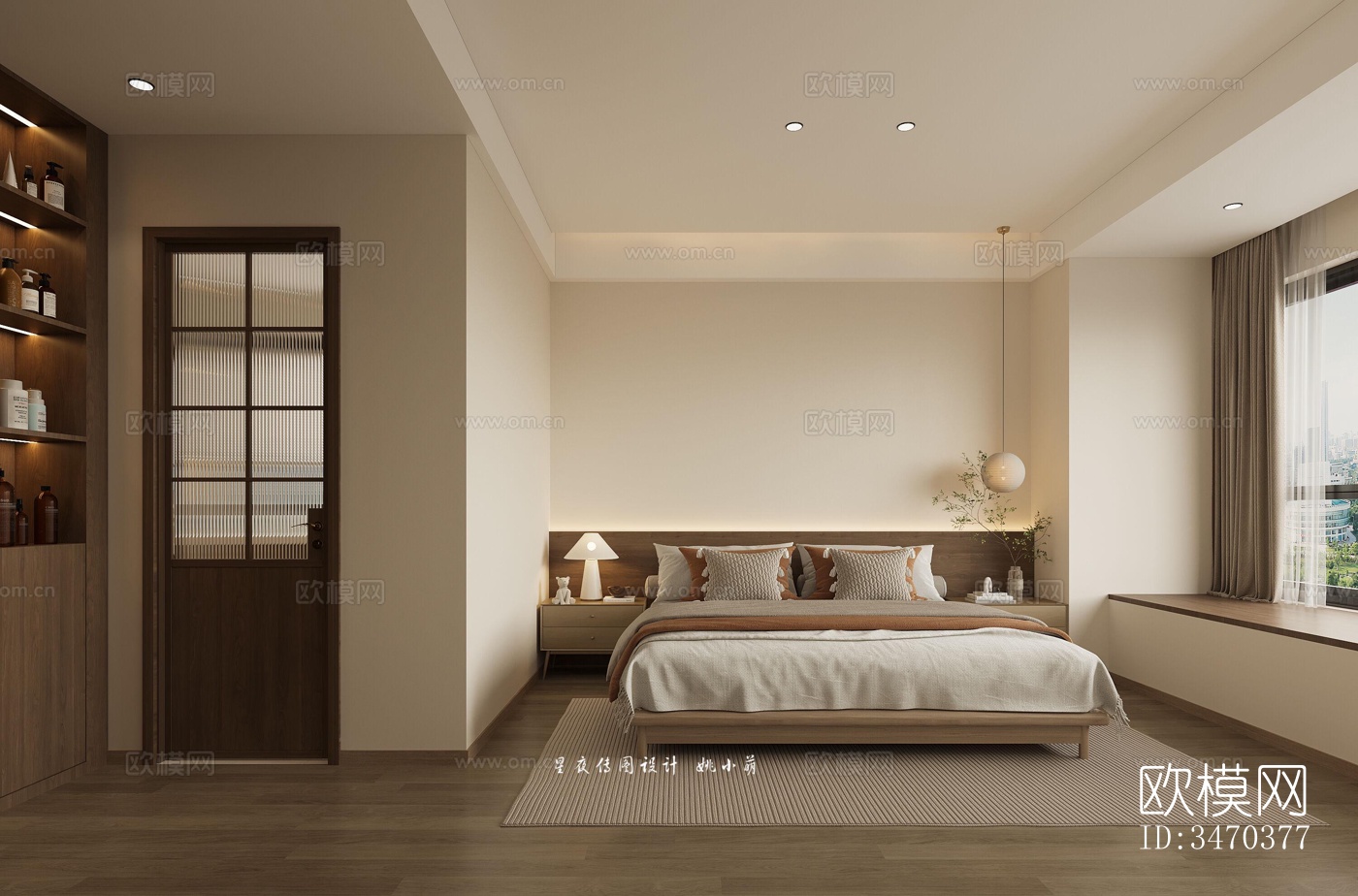 现代平层效果图下载（渲染图9）