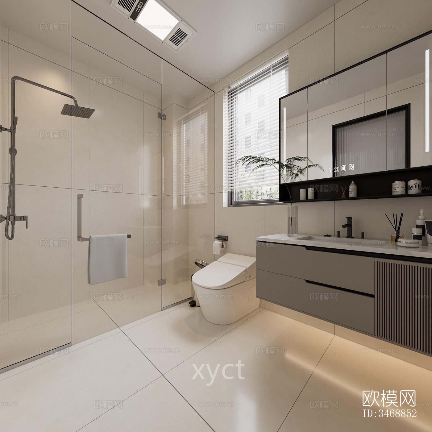 现代平层效果图下载（渲染图4）