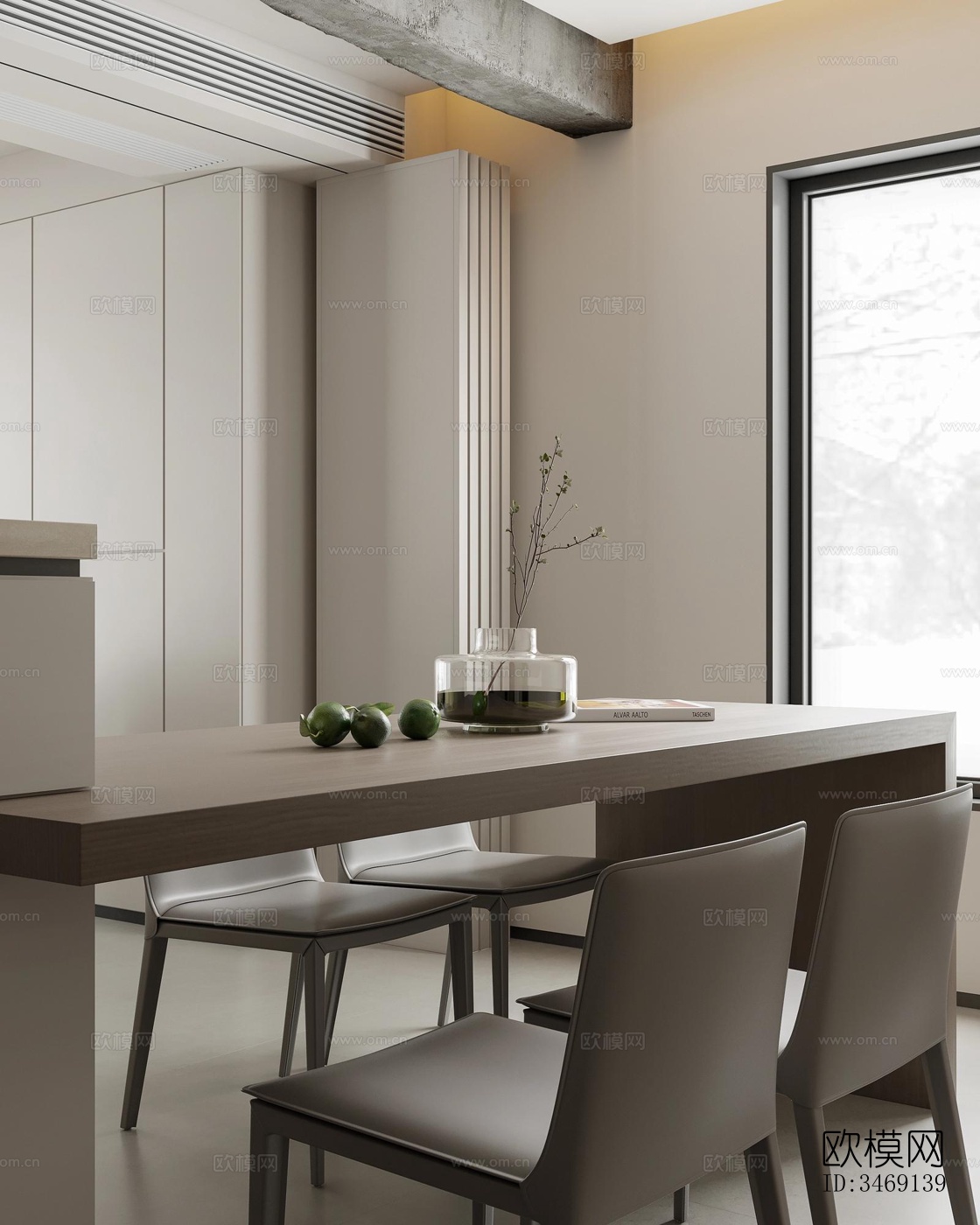 现代平层效果图下载（渲染图6）