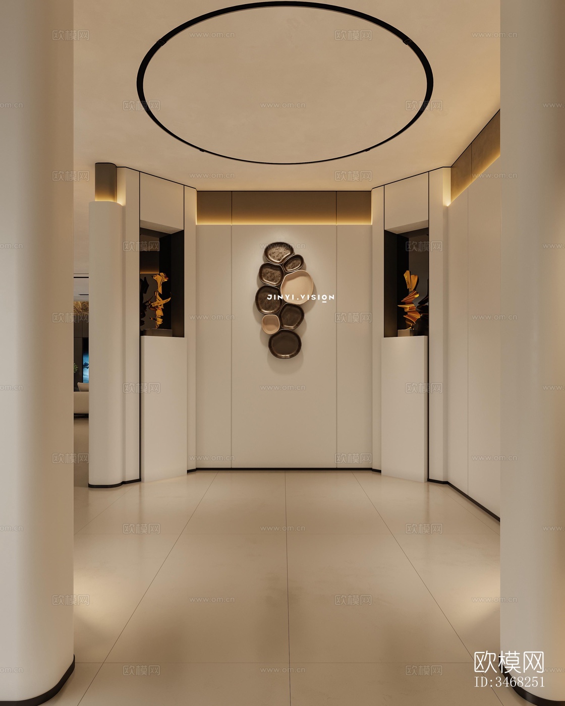 现代大平层效果图下载（渲染图5）