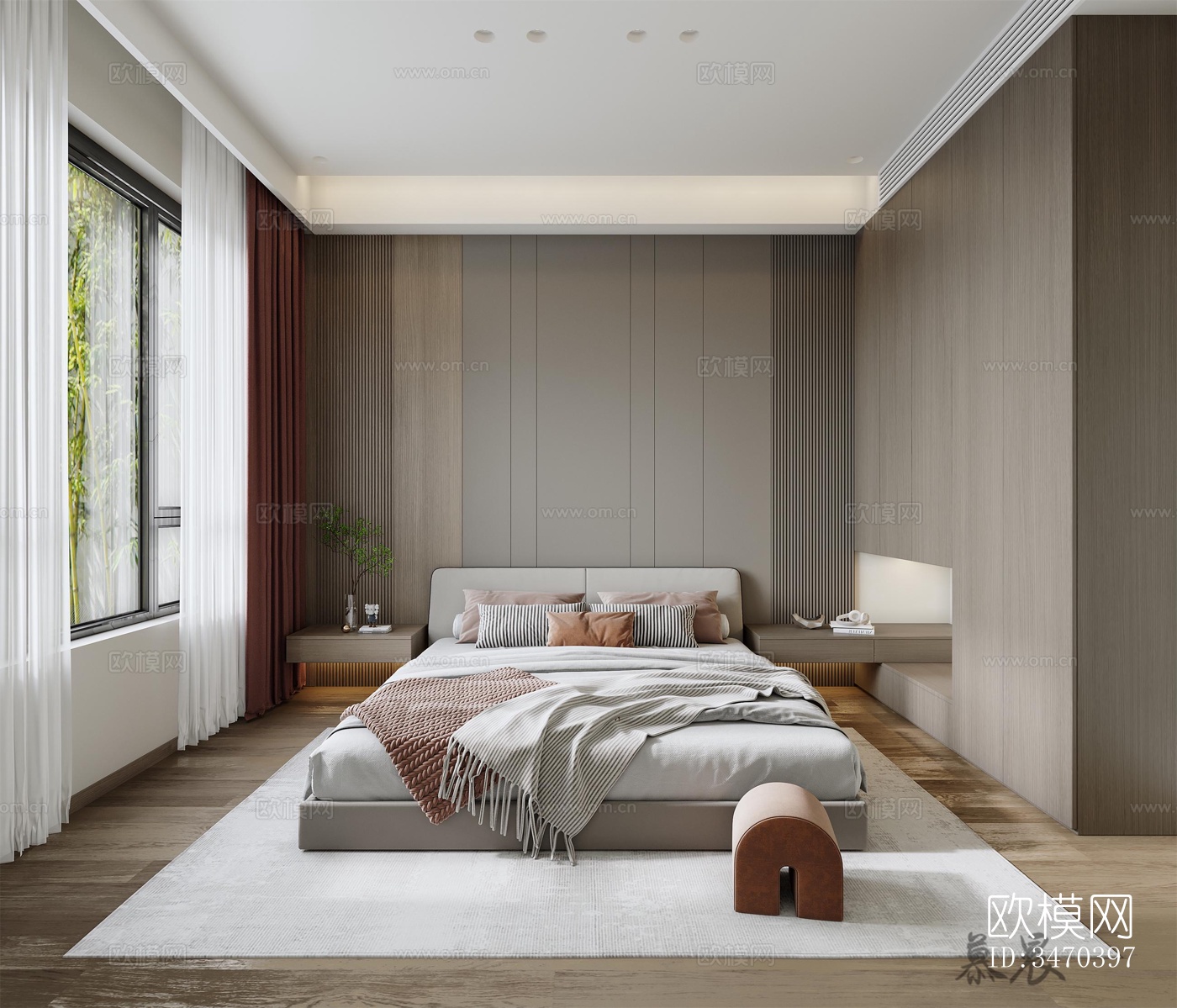 现代平层效果图下载（渲染图4）