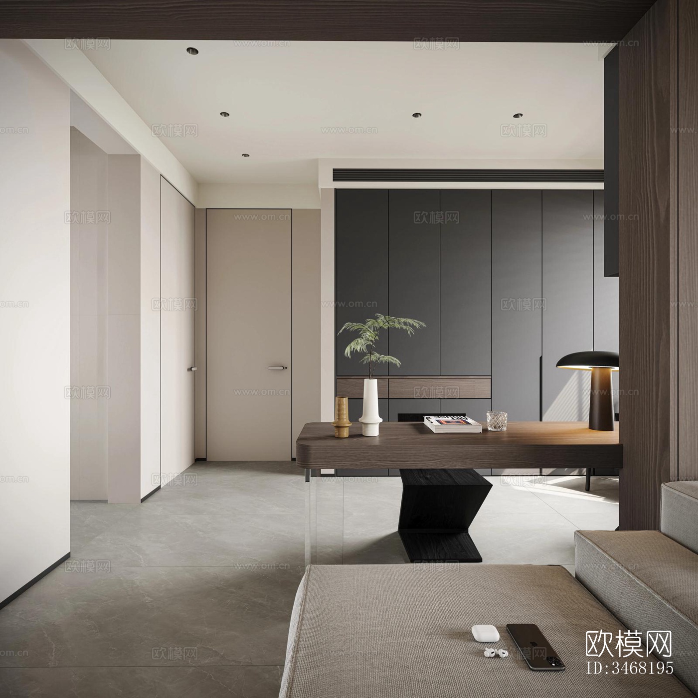 现代大平层效果图下载（渲染图6）