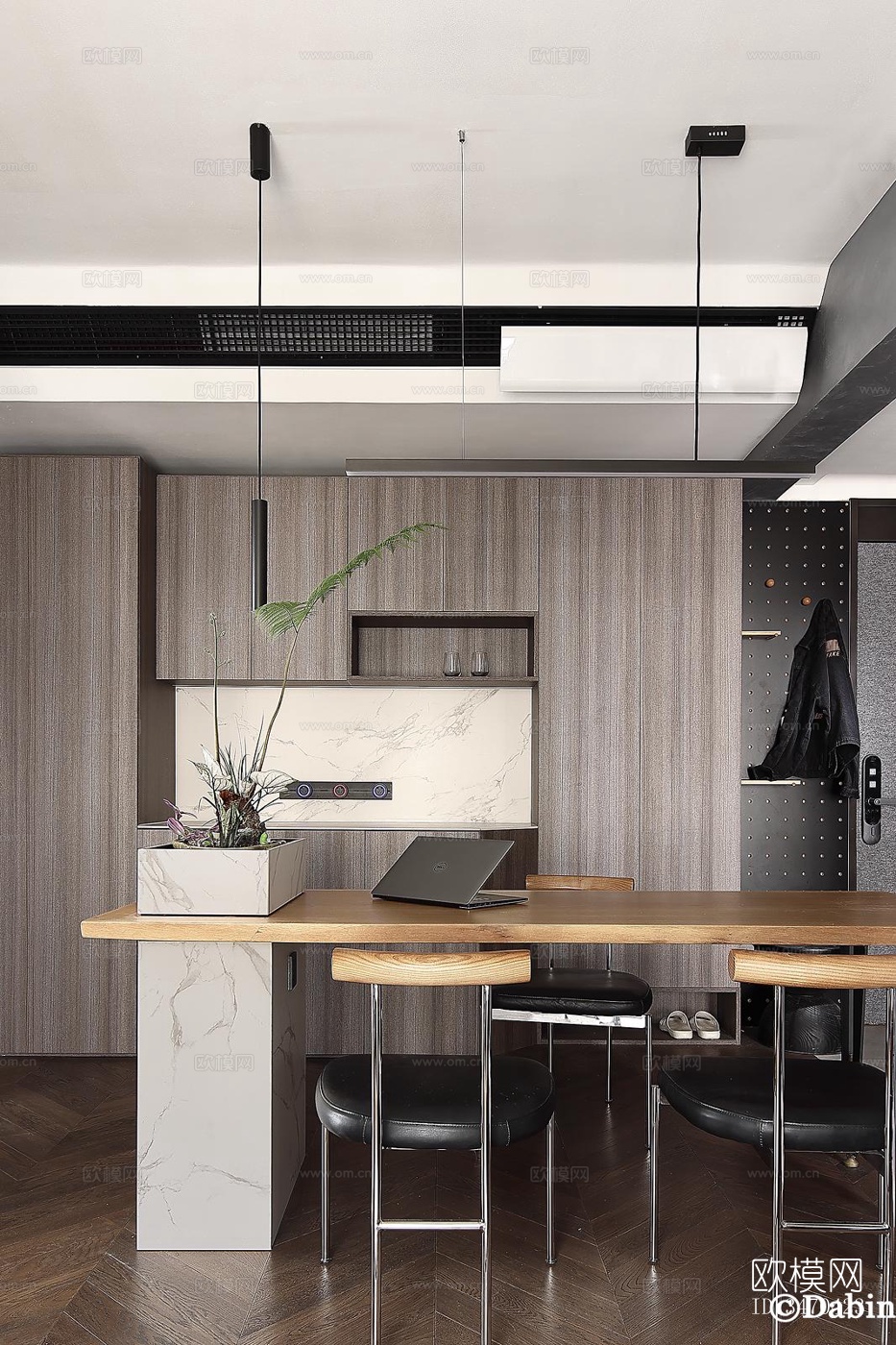 现代平层效果图下载（渲染图1）