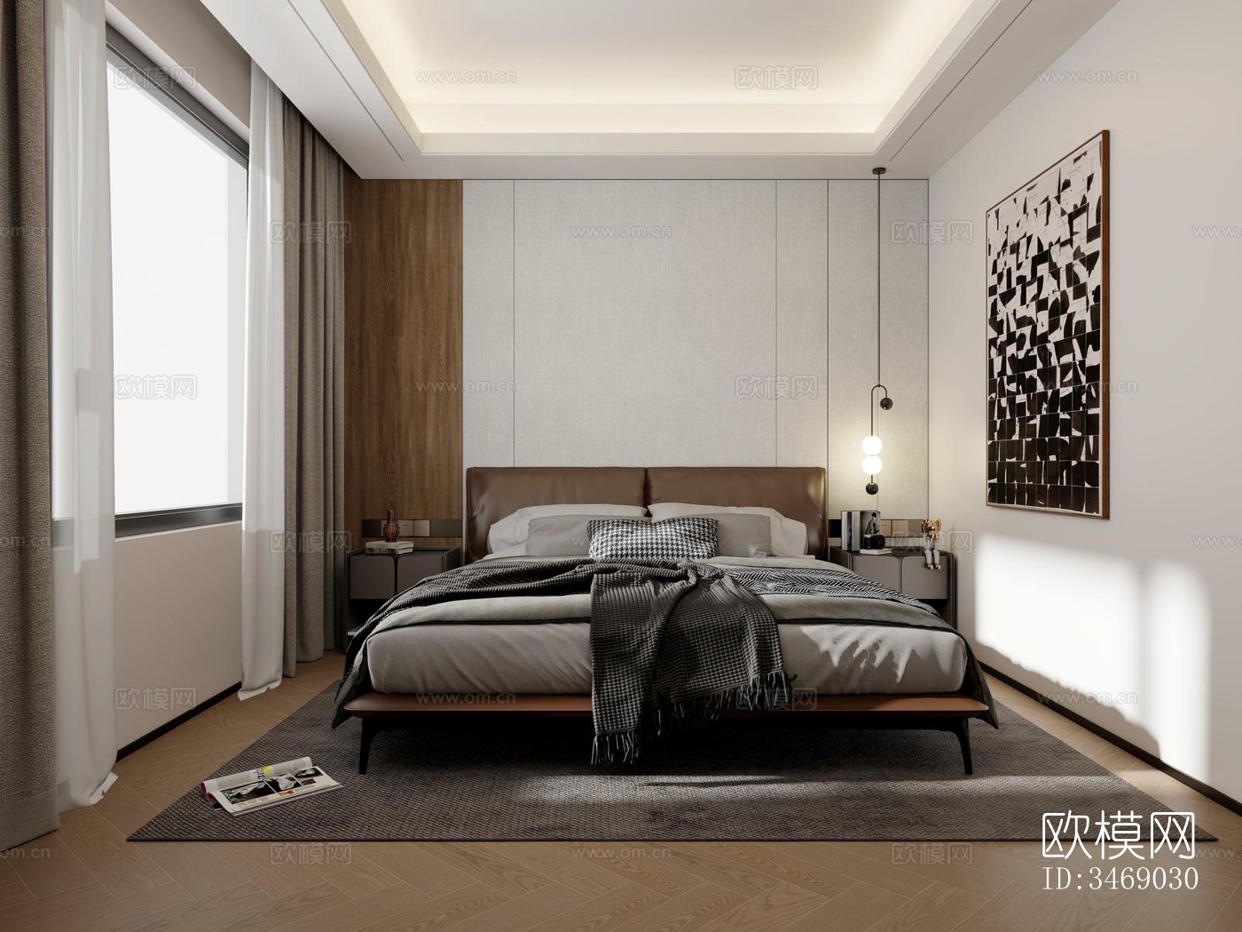 现代平层效果图下载（渲染图6）