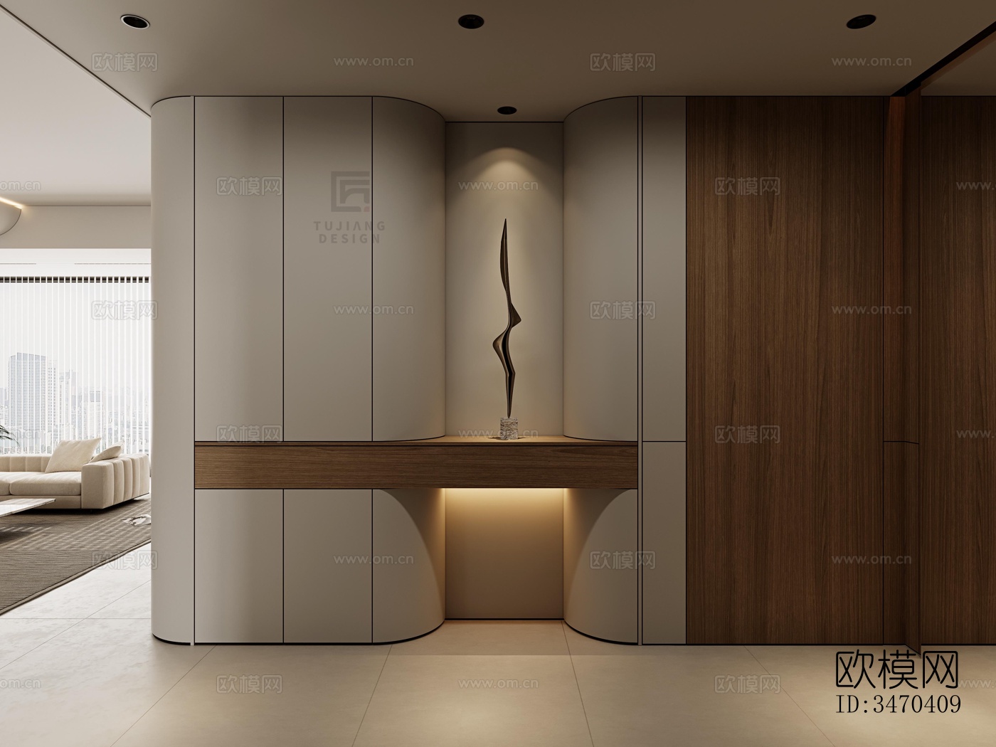 现代平层效果图下载（渲染图5）