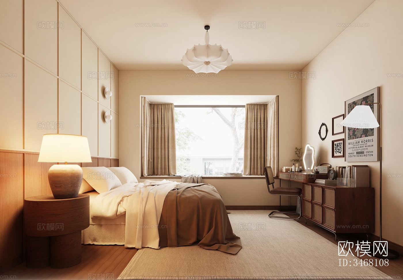 现代大平层效果图下载（渲染图11）