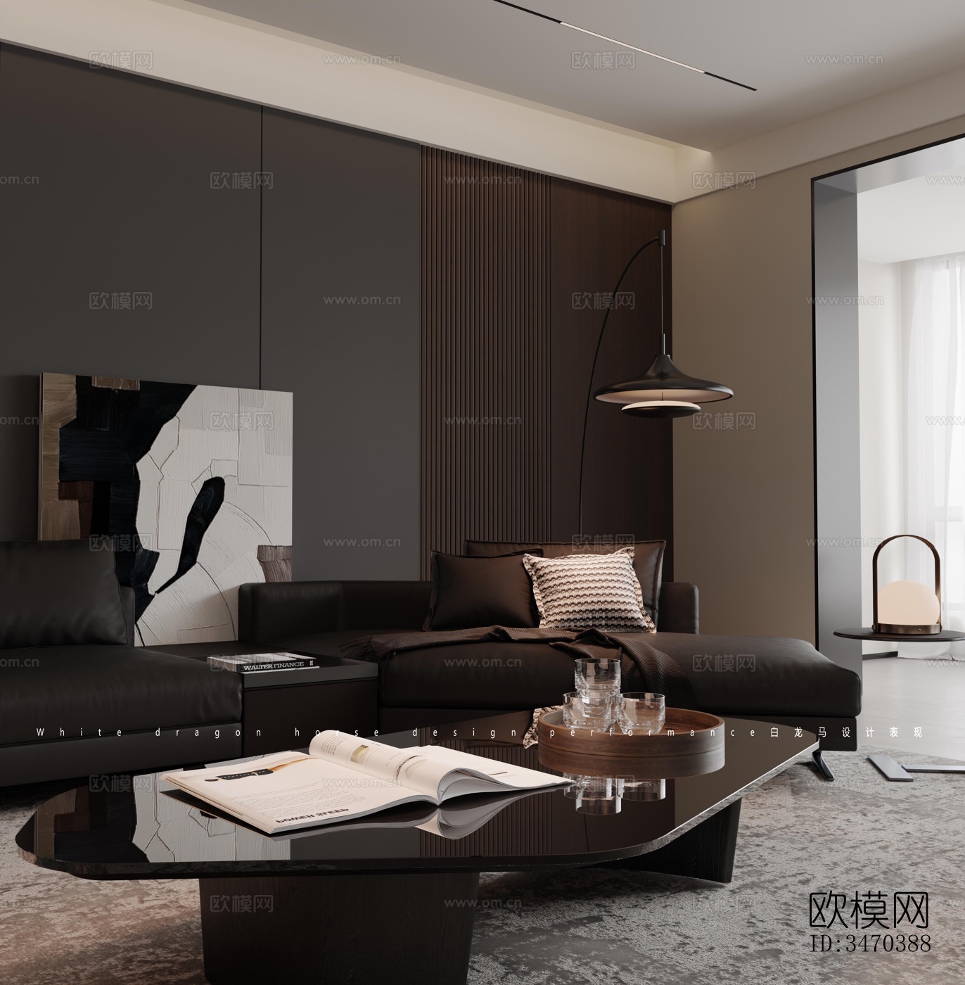 现代平层效果图下载（渲染图2）