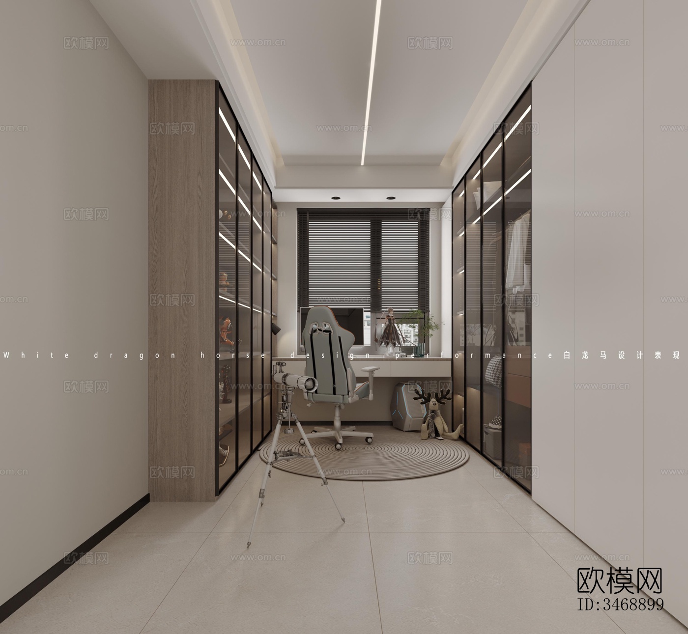 现代平层效果图下载（渲染图3）