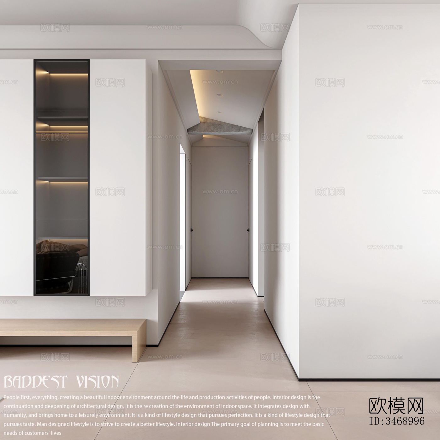 现代平层效果图下载（渲染图4）