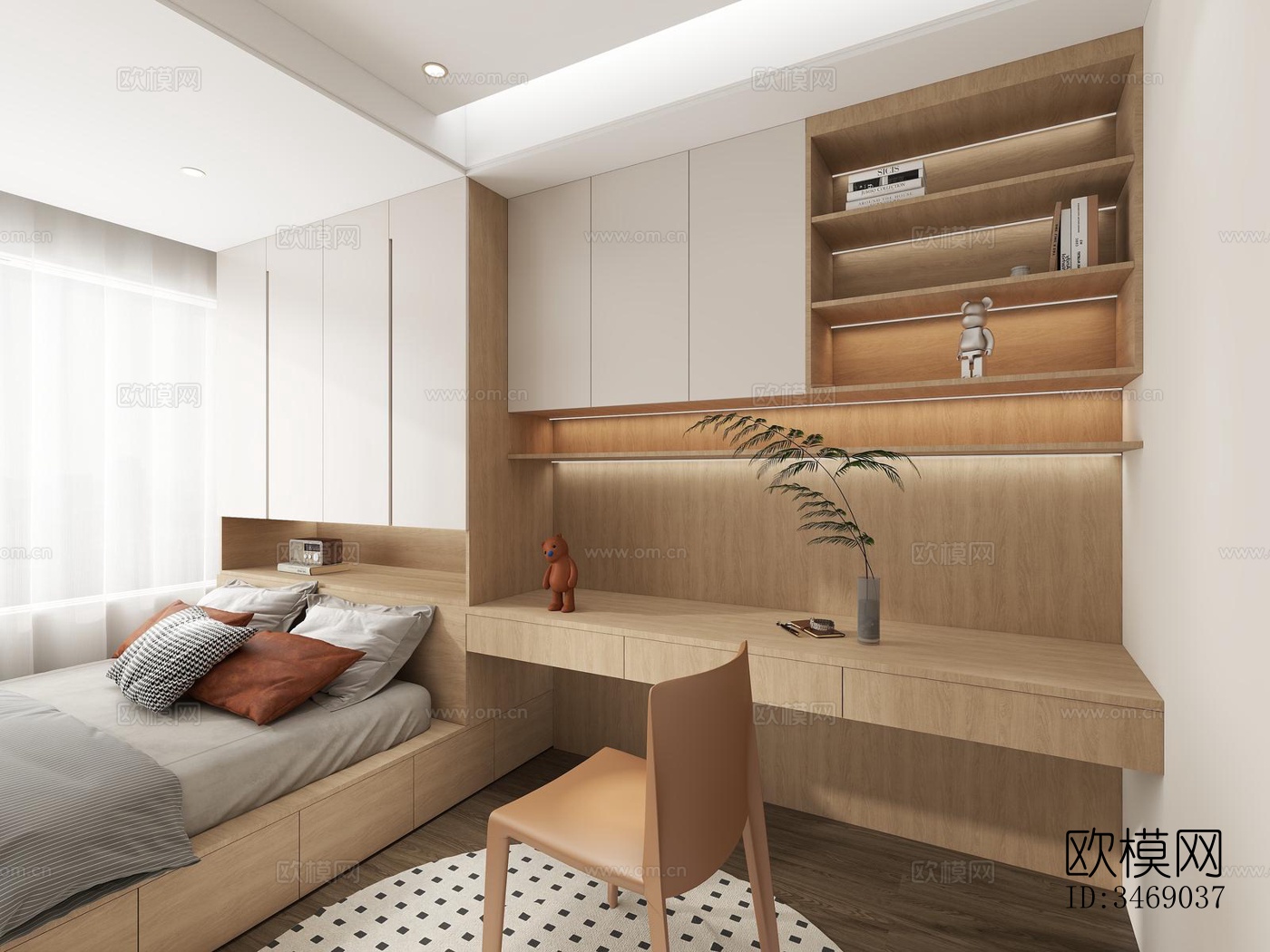 现代平层效果图下载（渲染图5）