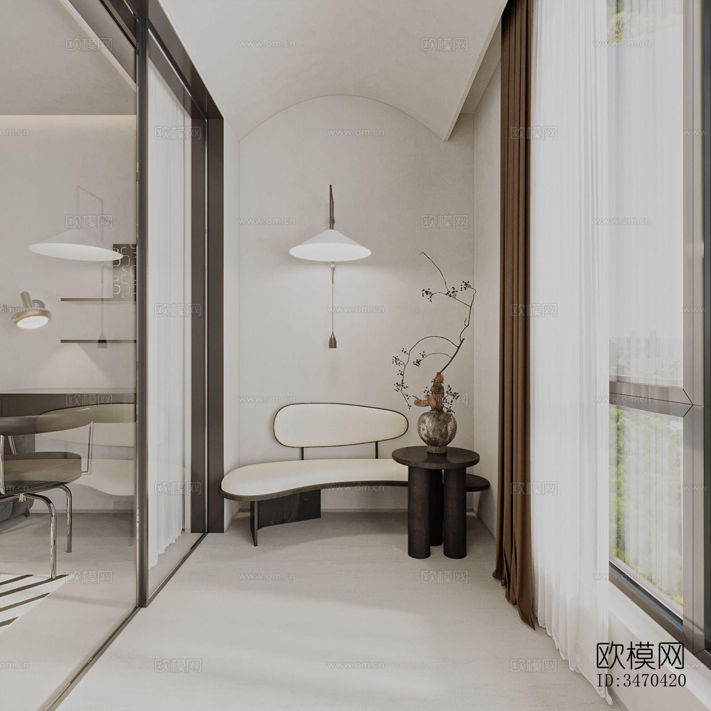 现代平层效果图下载（渲染图10）