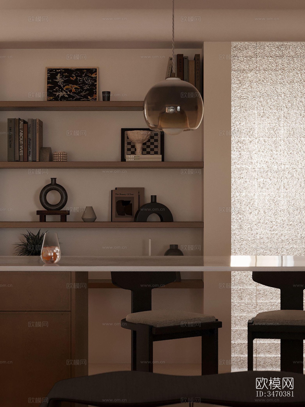 现代平层效果图下载（渲染图9）