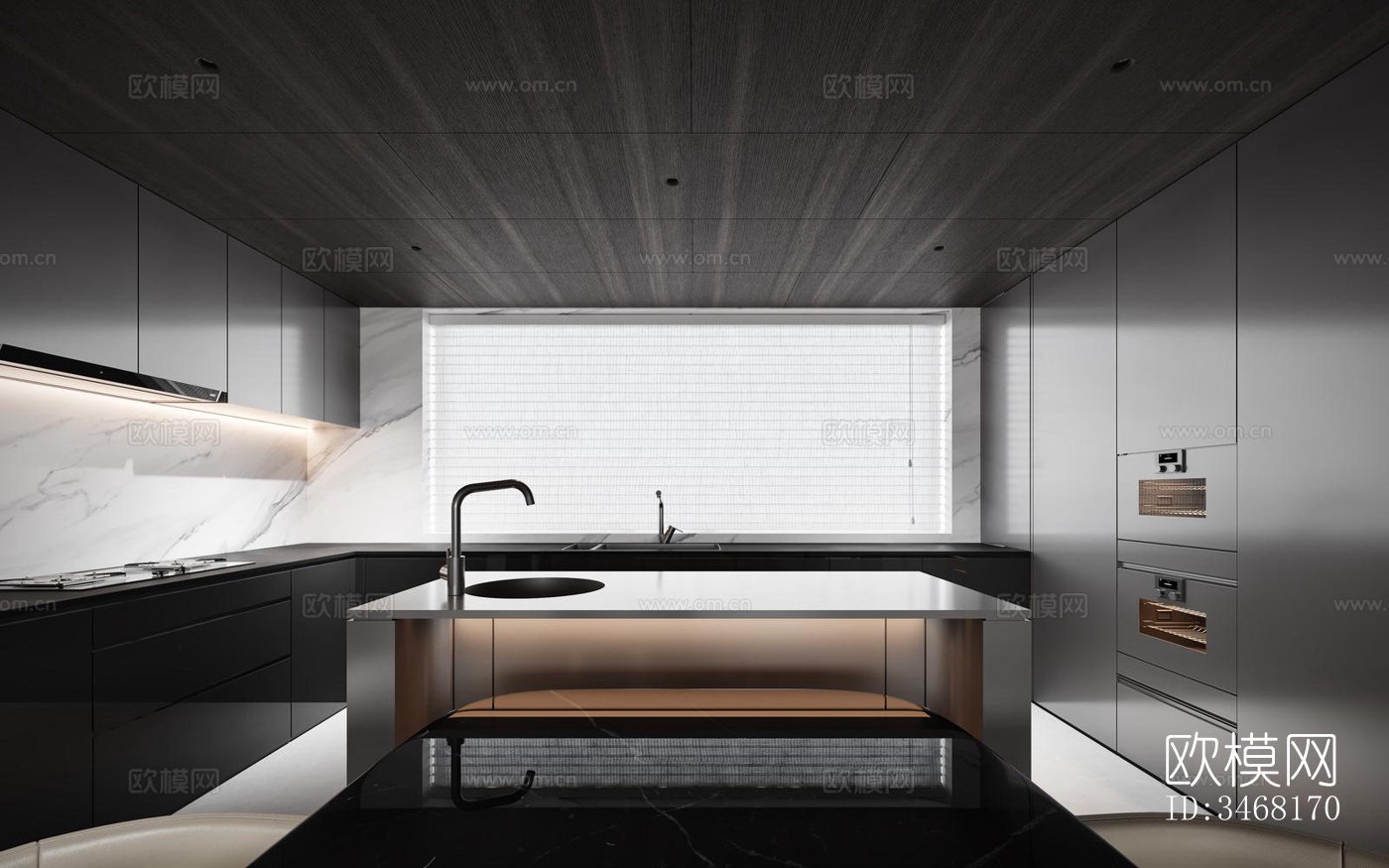 现代大平层效果图下载（渲染图10）