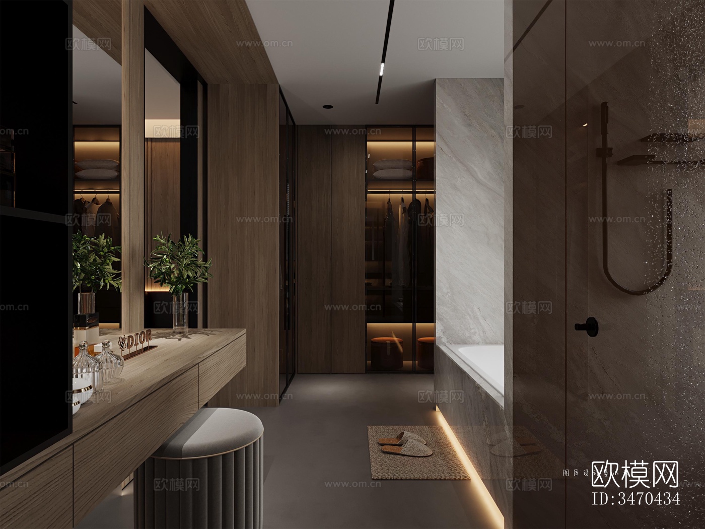 现代平层效果图下载（渲染图4）