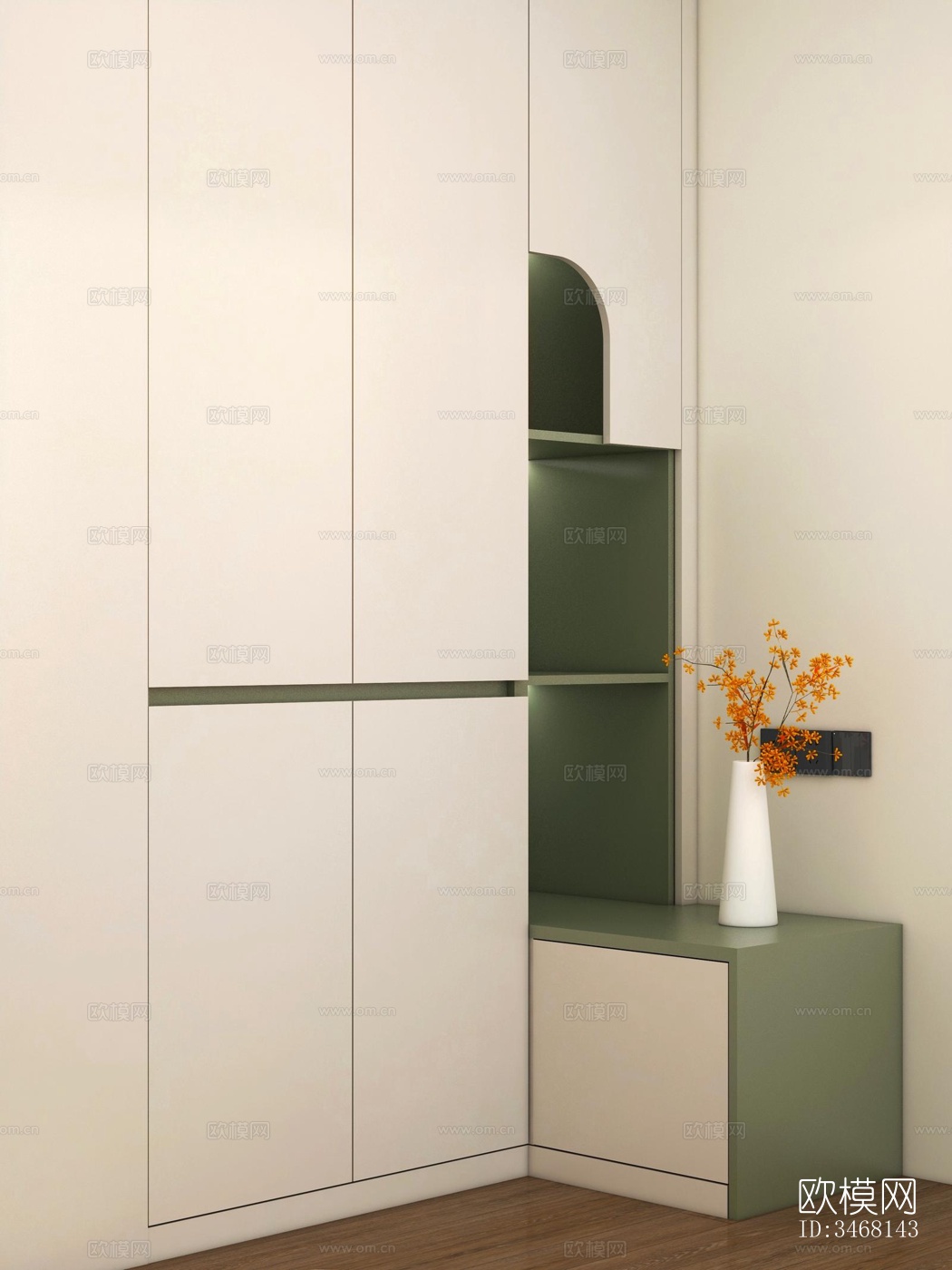 现代大平层效果图下载（渲染图8）