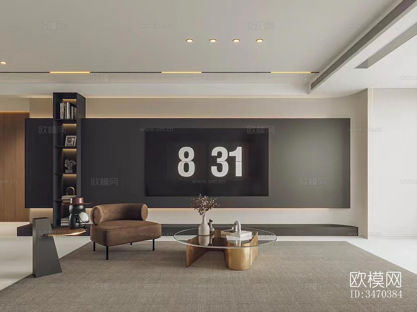 现代平层效果图下载（渲染图3）