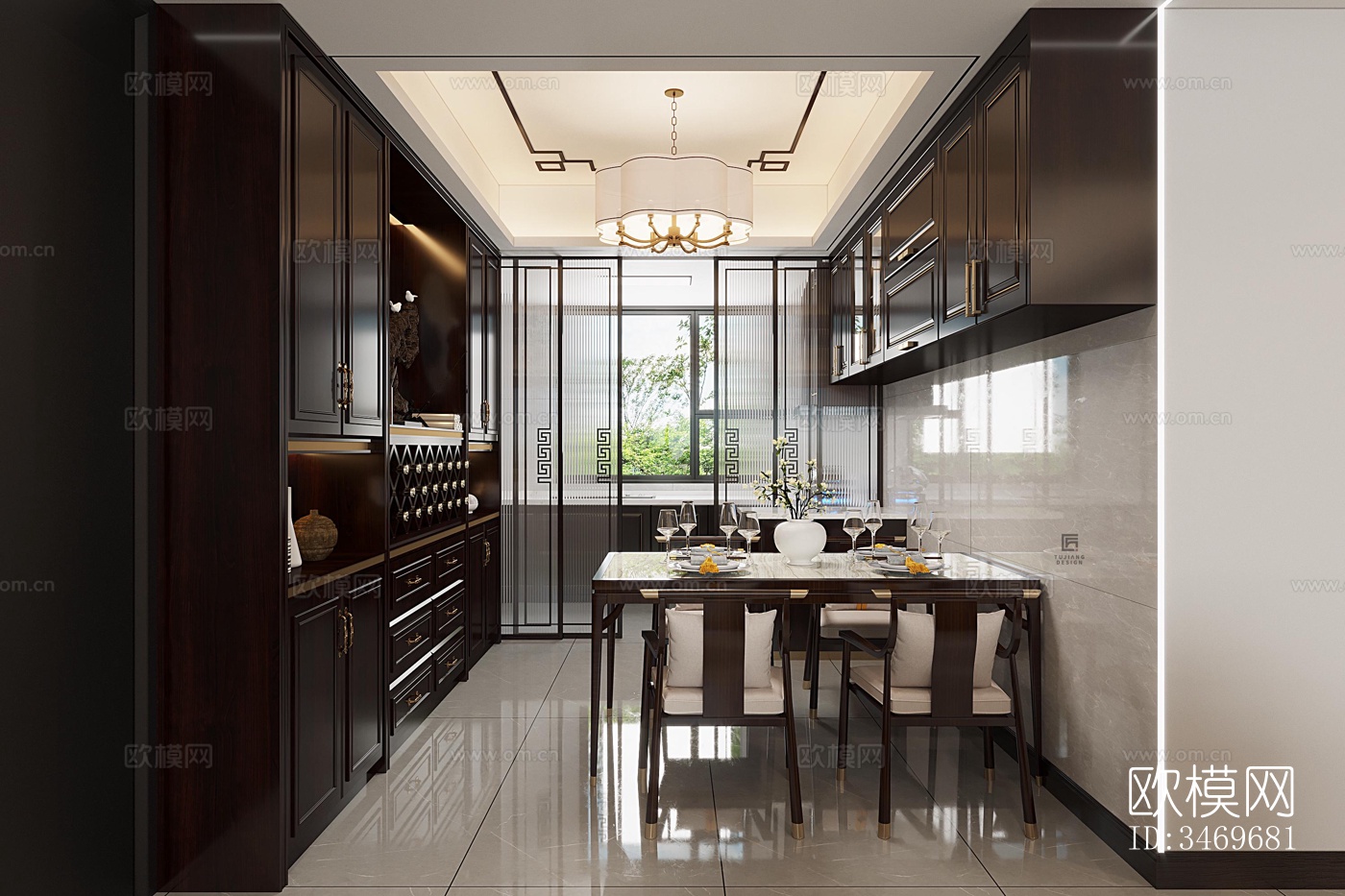 现代平层效果图下载（渲染图1）