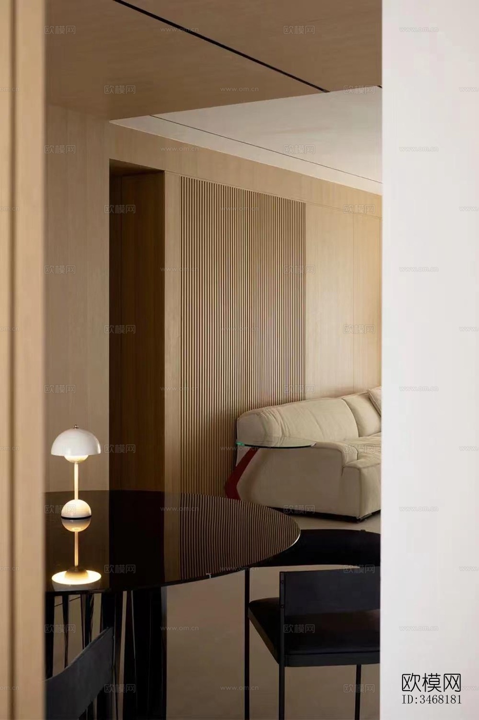 现代大平层效果图下载（渲染图6）