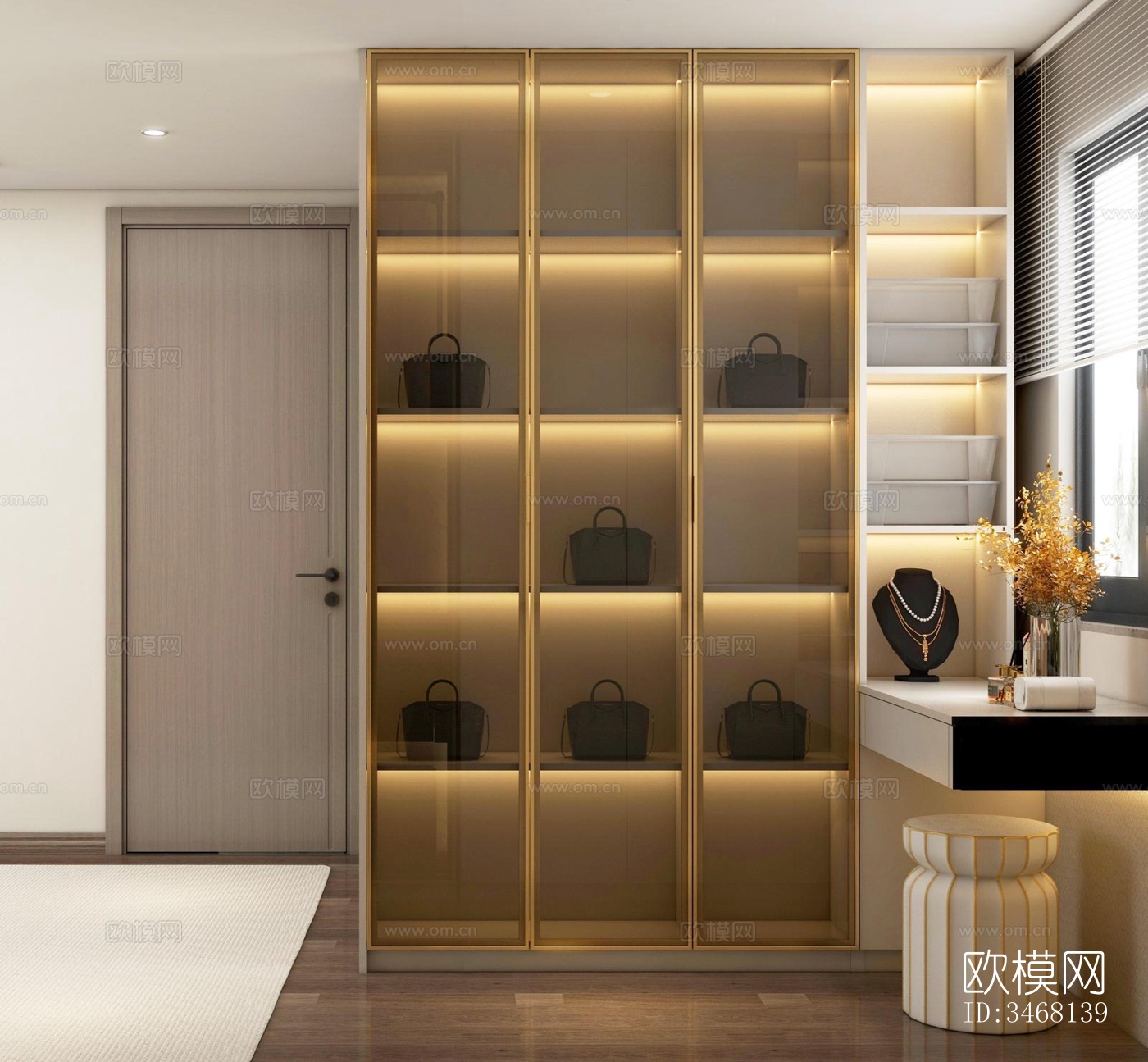 现代大平层效果图下载（渲染图11）