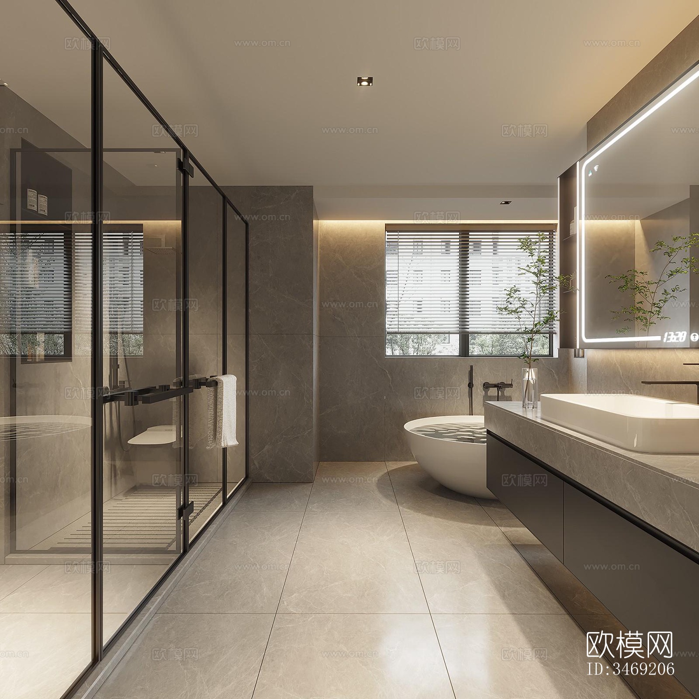 现代平层效果图下载（渲染图10）