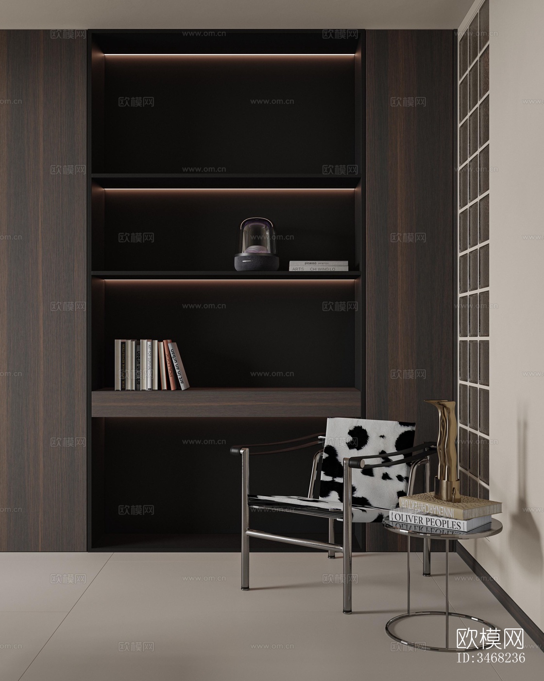 现代大平层效果图下载（渲染图5）