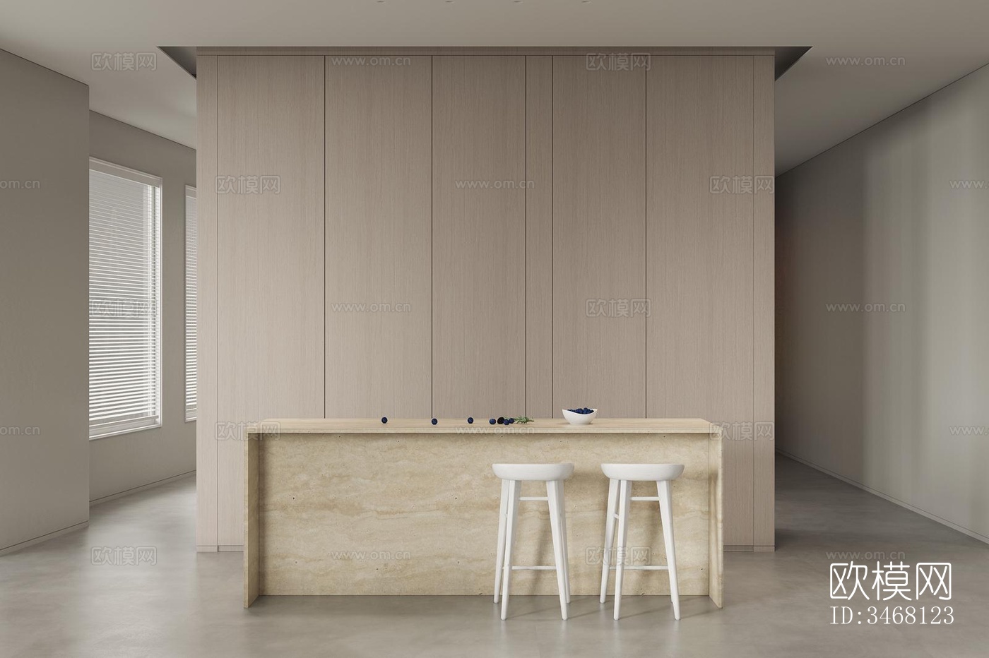 现代大平层效果图下载（渲染图6）